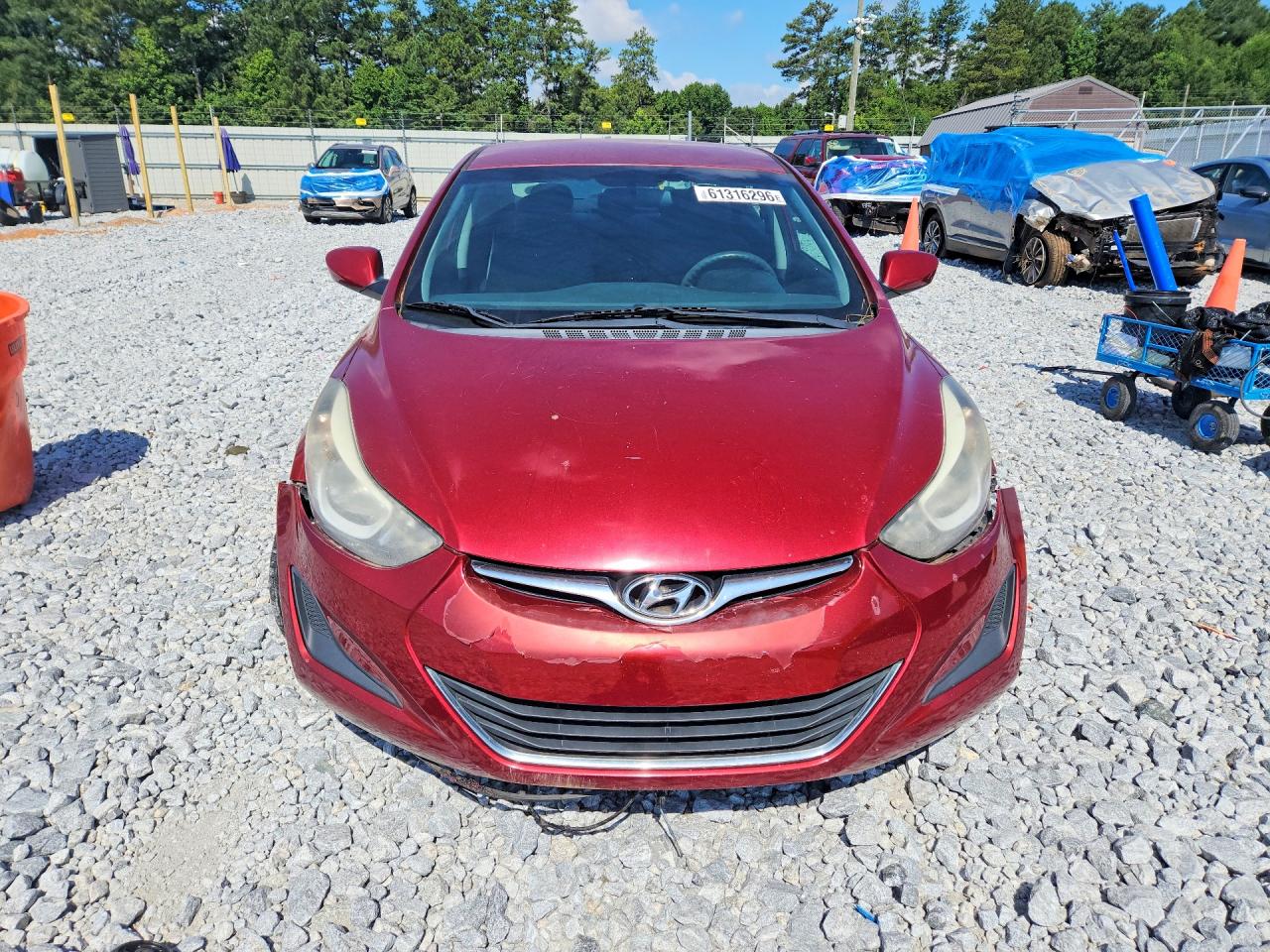 2014 Hyundai Elantra Se Красный vin: 5NPDH4AE0EH510290