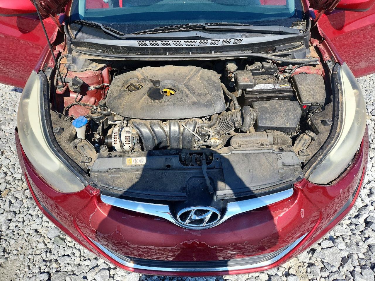 2014 Hyundai Elantra Se Красный vin: 5NPDH4AE0EH510290