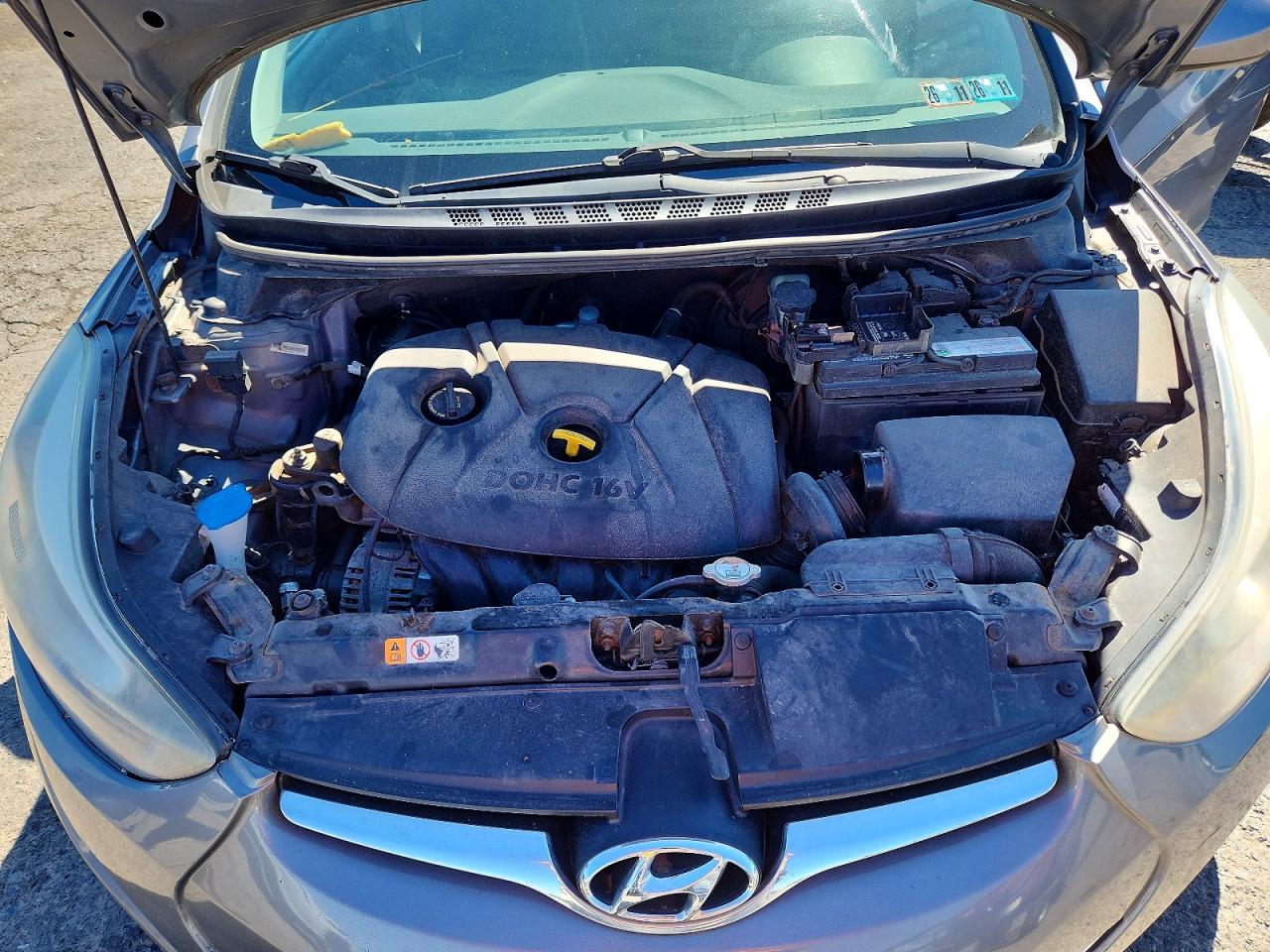 2014 Hyundai Elantra Se Silver vin: 5NPDH4AE0EH518809