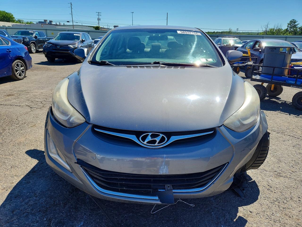 2014 Hyundai Elantra Se Silver vin: 5NPDH4AE0EH518809