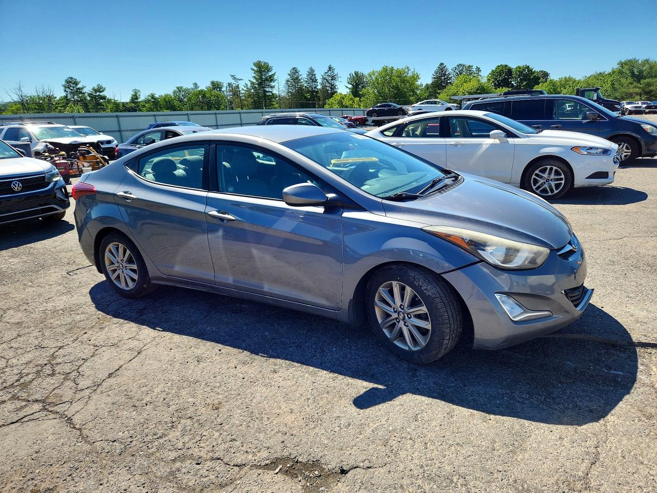 2014 Hyundai Elantra Se Silver vin: 5NPDH4AE0EH518809