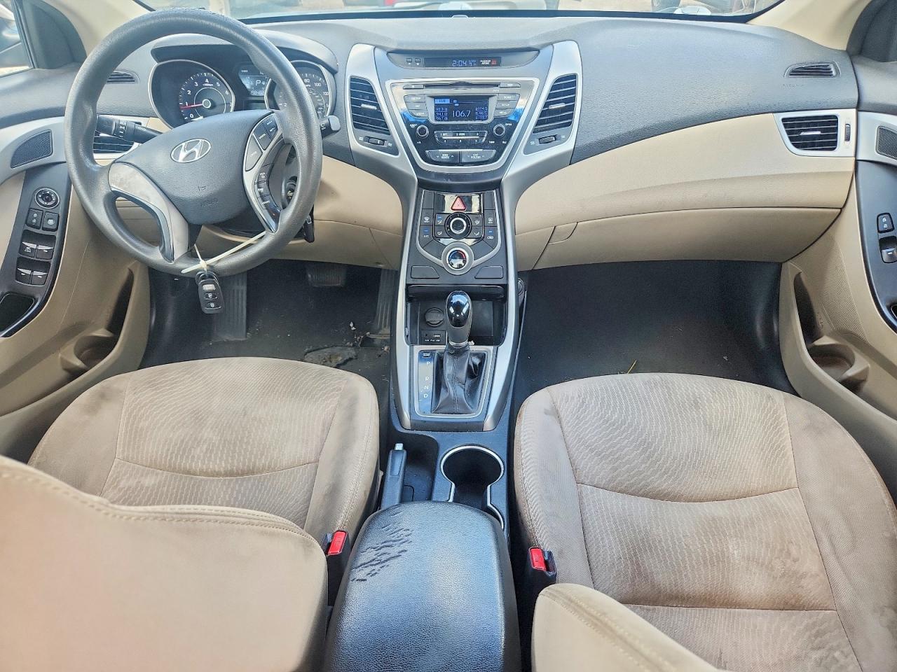 2014 Hyundai Elantra Se Beige vin: 5NPDH4AE0EH521774