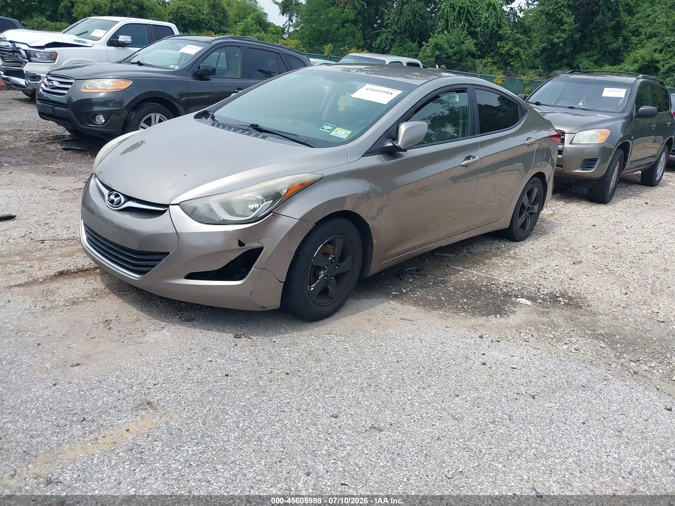 2014 Hyundai Elantra Se Золотой vin: 5NPDH4AE0EH529146