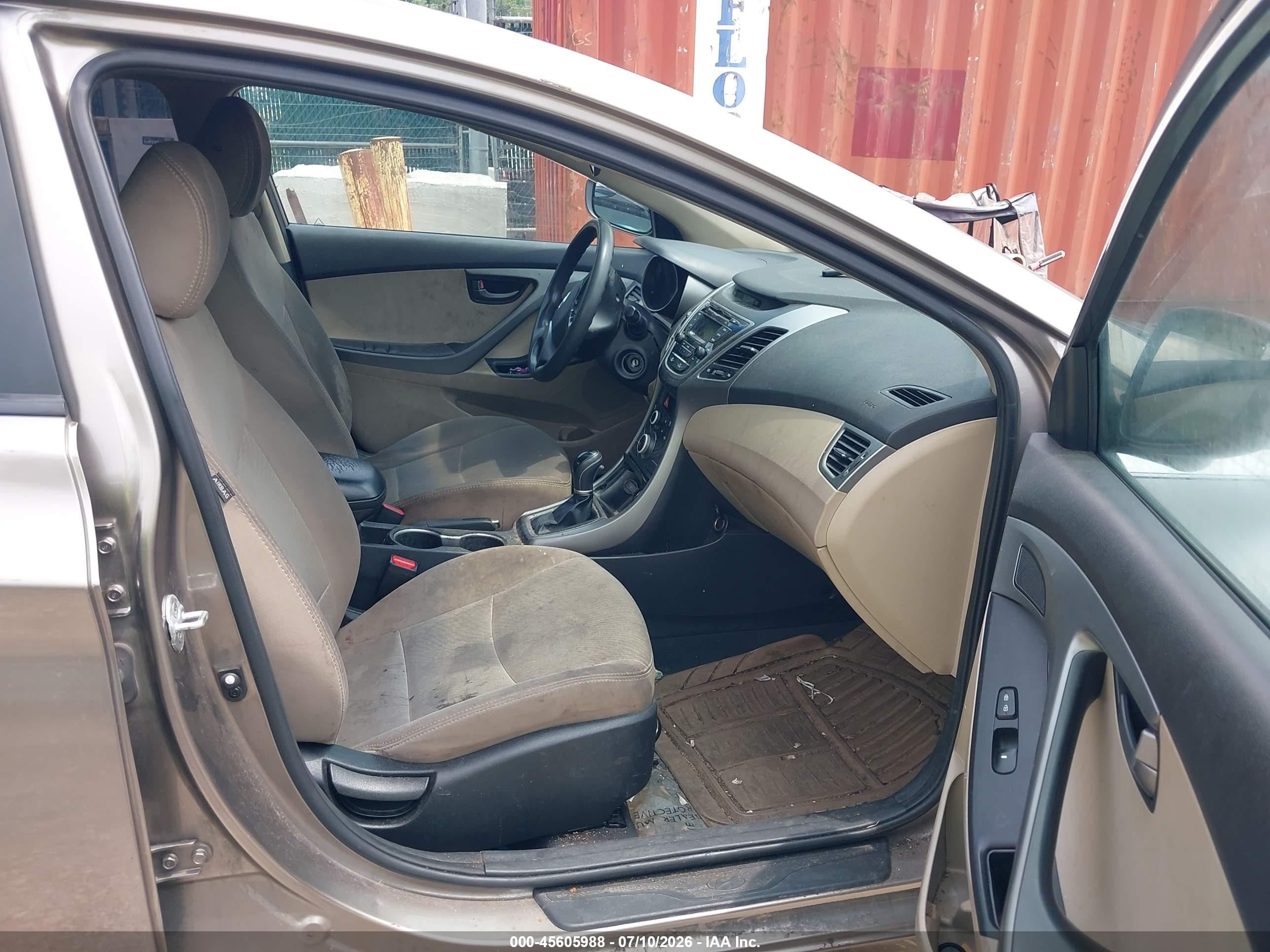 2014 Hyundai Elantra Se Золотой vin: 5NPDH4AE0EH529146