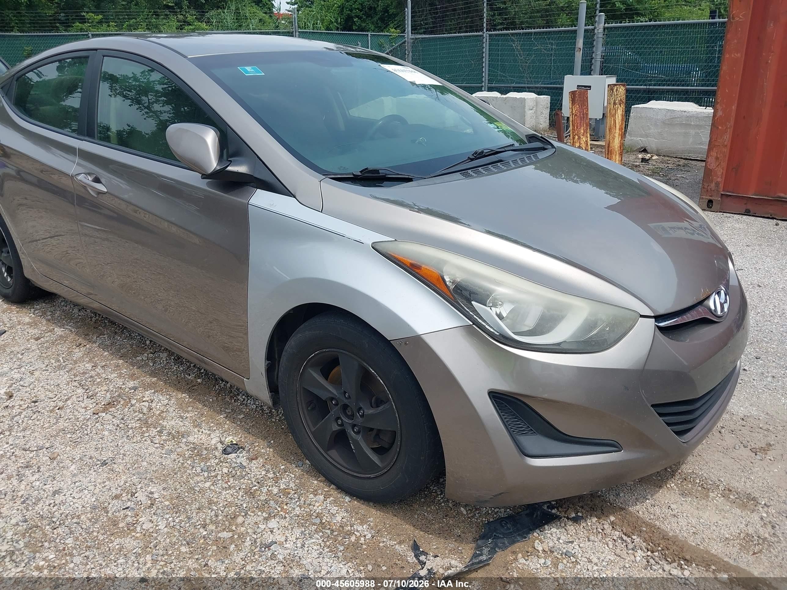 2014 Hyundai Elantra Se Золотой vin: 5NPDH4AE0EH529146