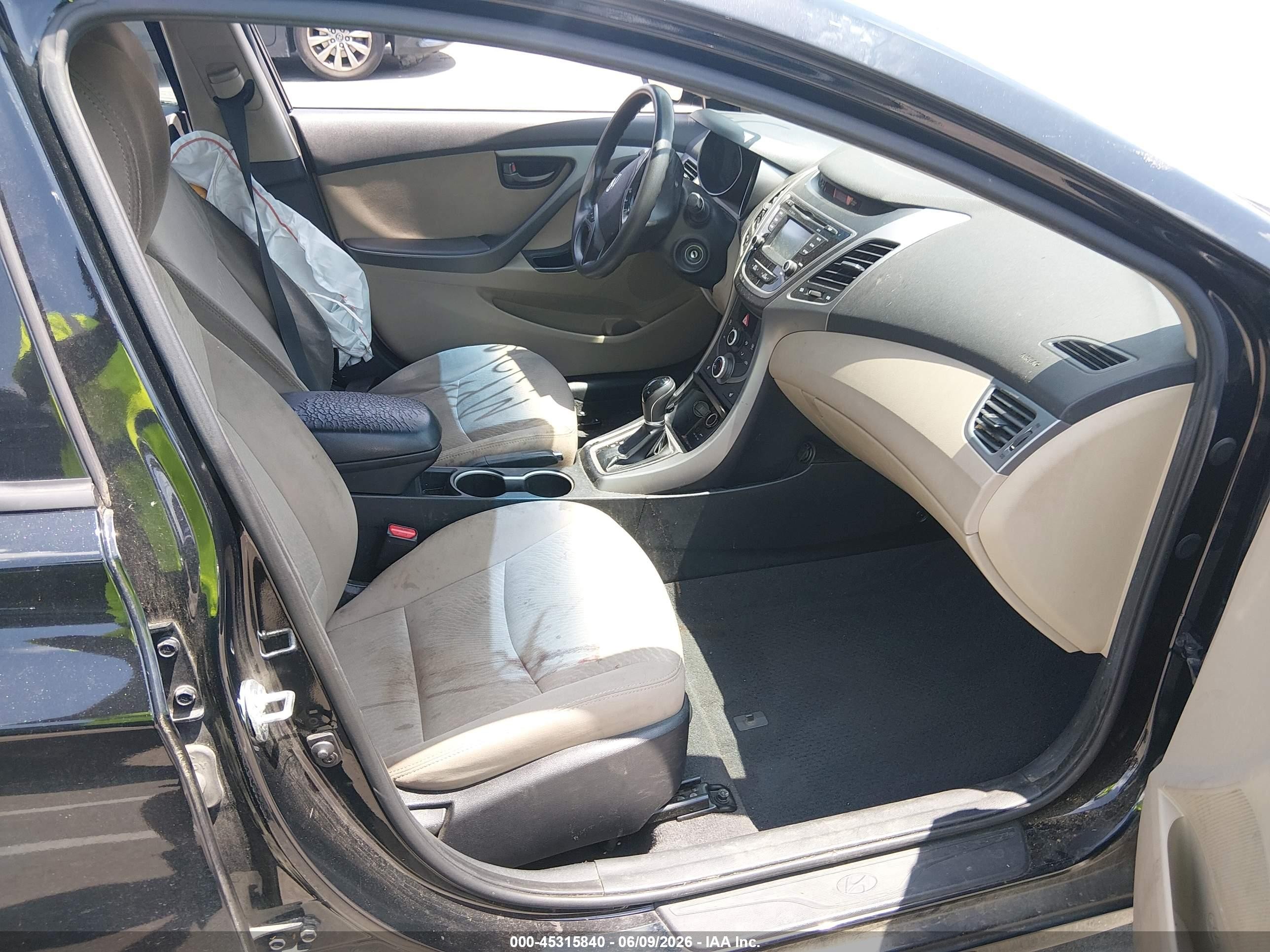 2014 Hyundai Elantra Se Black vin: 5NPDH4AE0EH534170