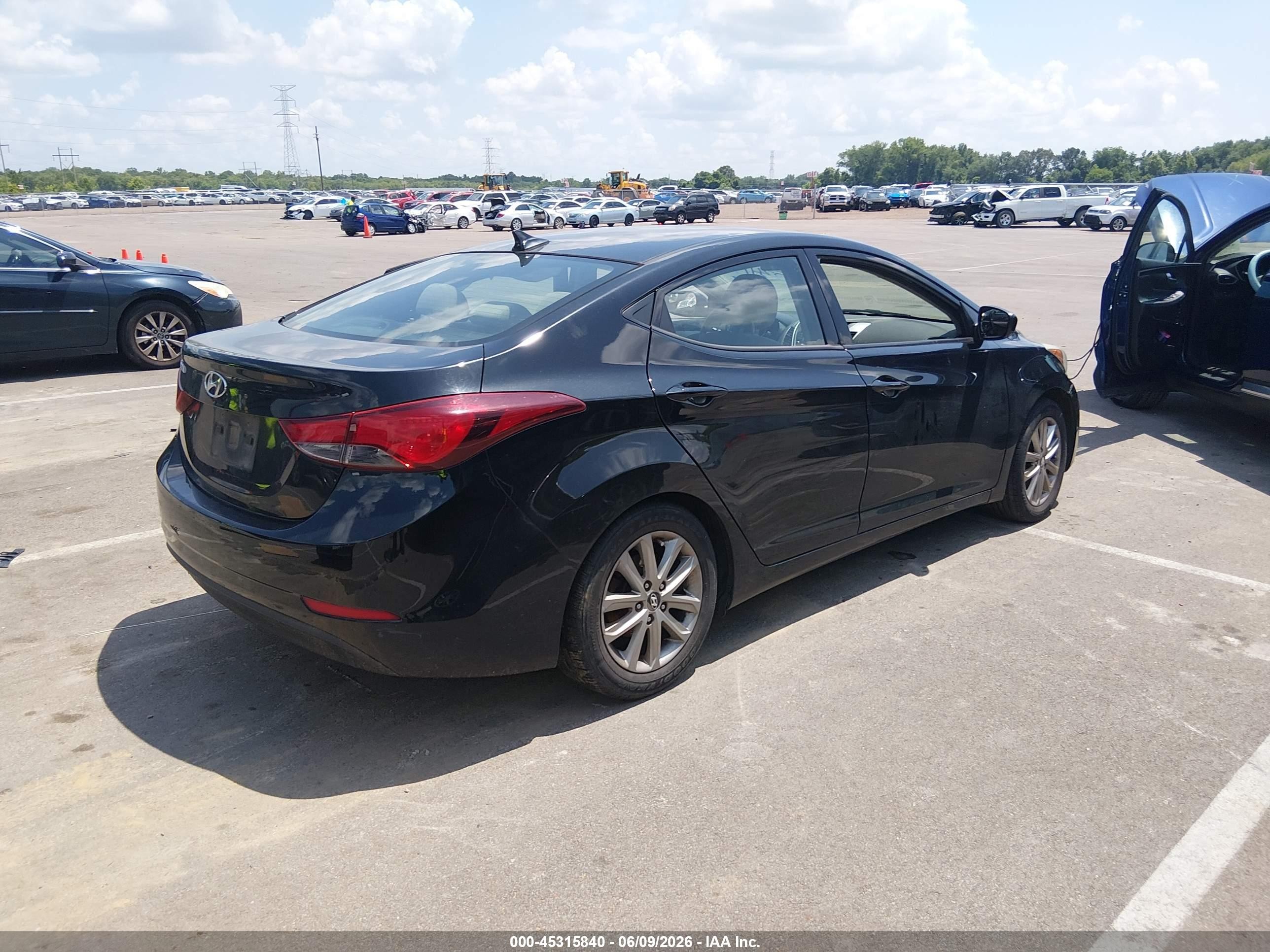 2014 Hyundai Elantra Se Black vin: 5NPDH4AE0EH534170