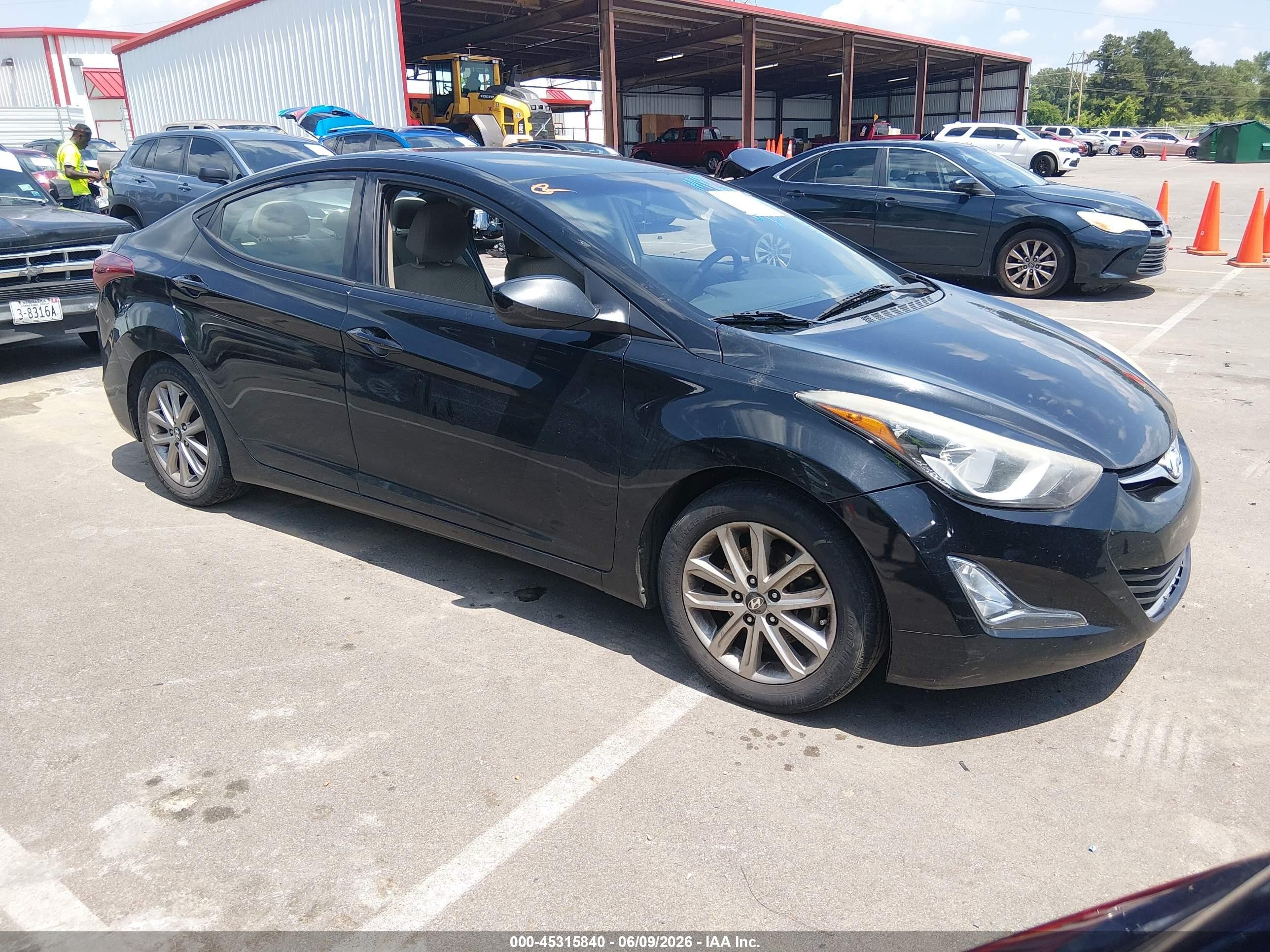 2014 Hyundai Elantra Se Black vin: 5NPDH4AE0EH534170