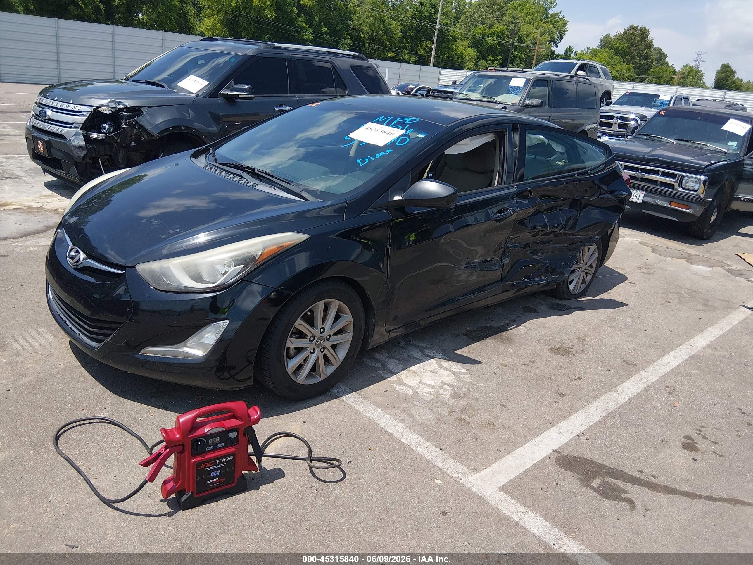 2014 Hyundai Elantra Se Black vin: 5NPDH4AE0EH534170
