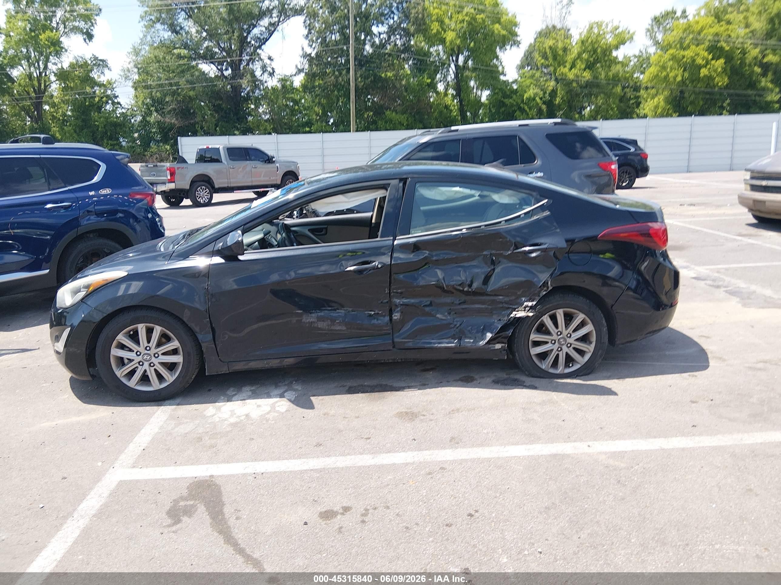 2014 Hyundai Elantra Se Black vin: 5NPDH4AE0EH534170