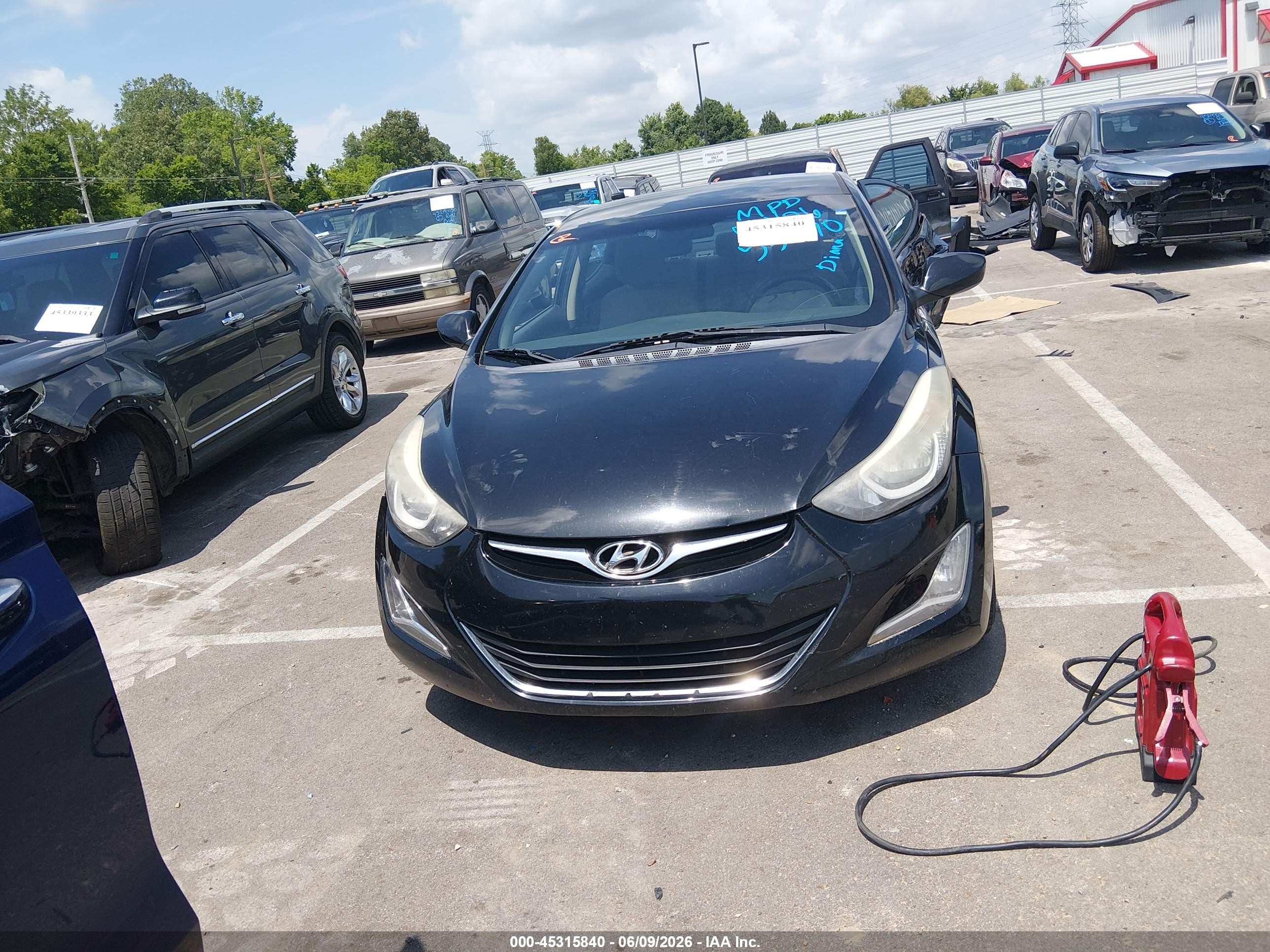 2014 Hyundai Elantra Se Black vin: 5NPDH4AE0EH534170