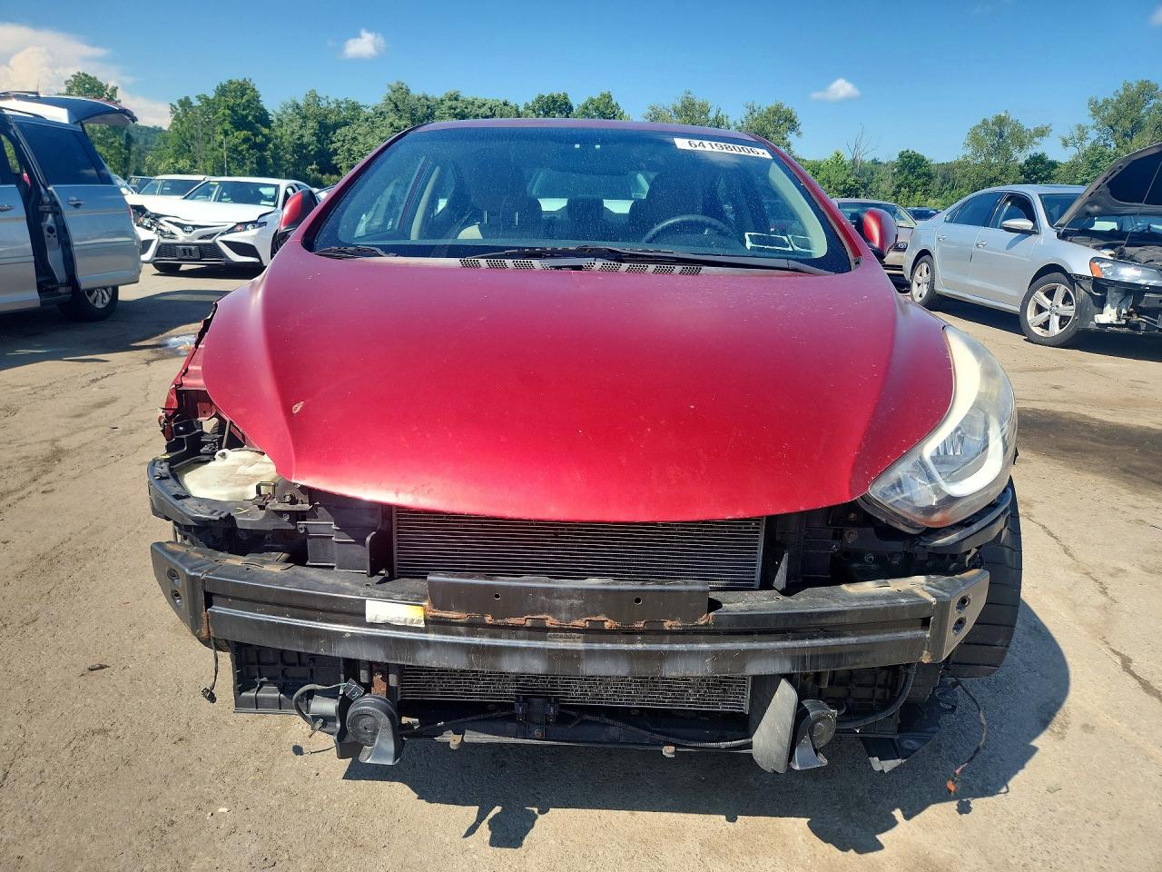 2014 Hyundai Elantra Se Красный vin: 5NPDH4AE0EH538235