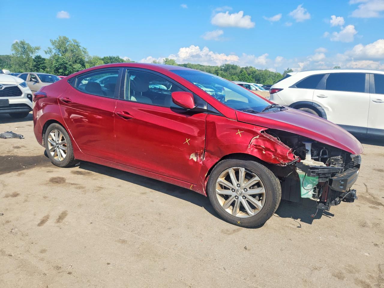 2014 Hyundai Elantra Se Красный vin: 5NPDH4AE0EH538235