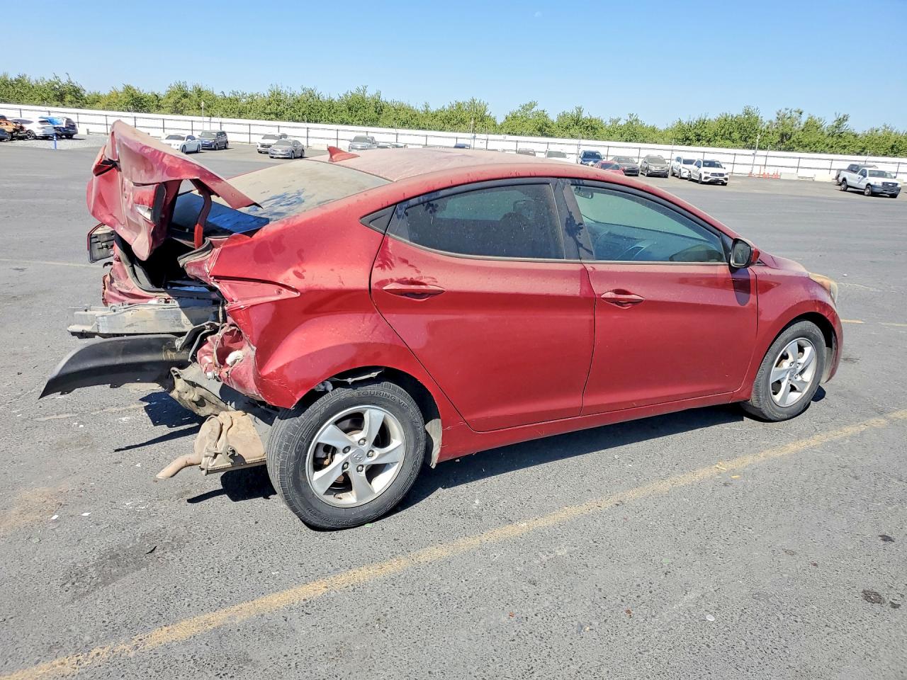 2014 Hyundai Elantra Se Red vin: 5NPDH4AE0EH544052