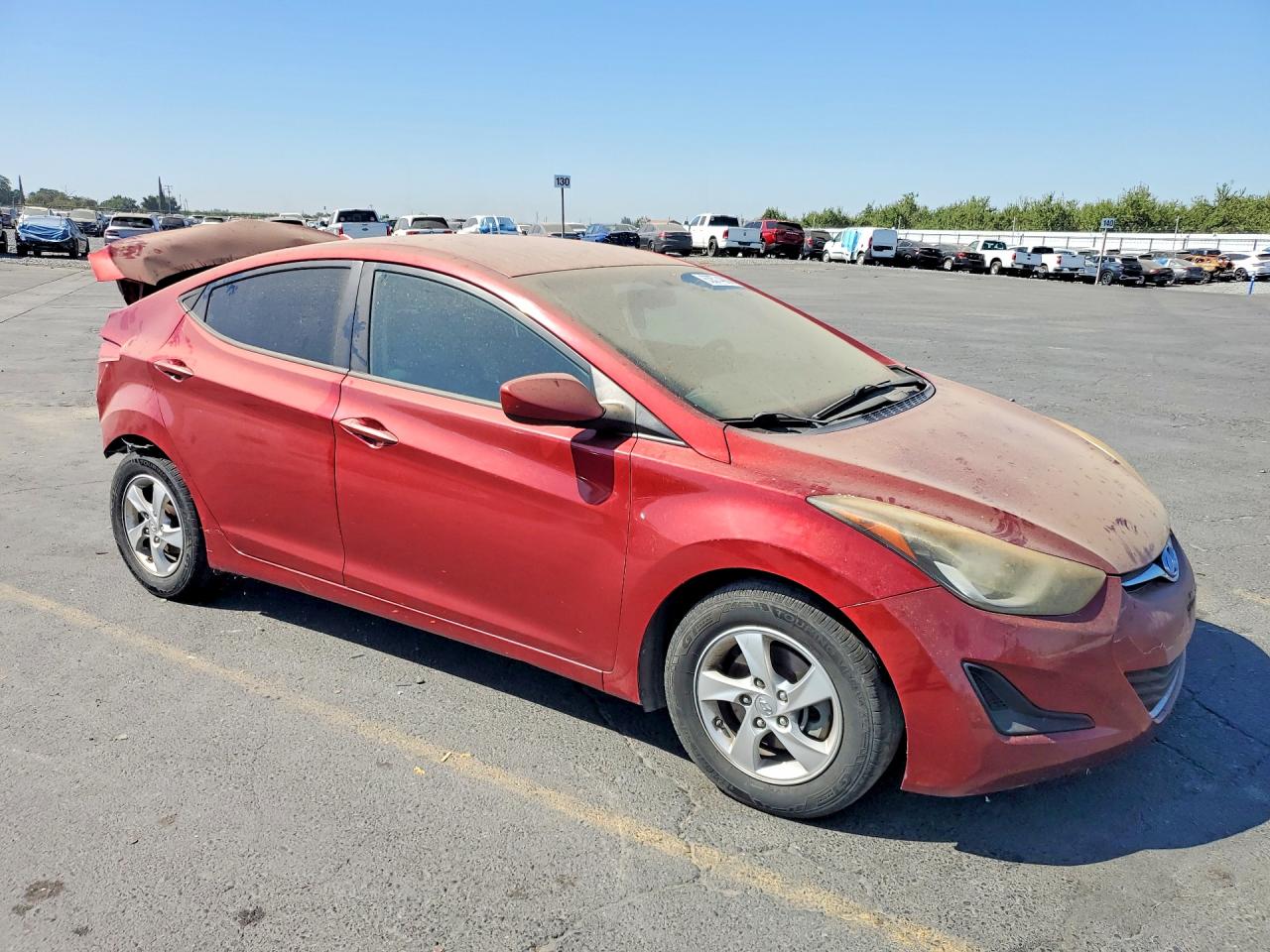 2014 Hyundai Elantra Se Red vin: 5NPDH4AE0EH544052