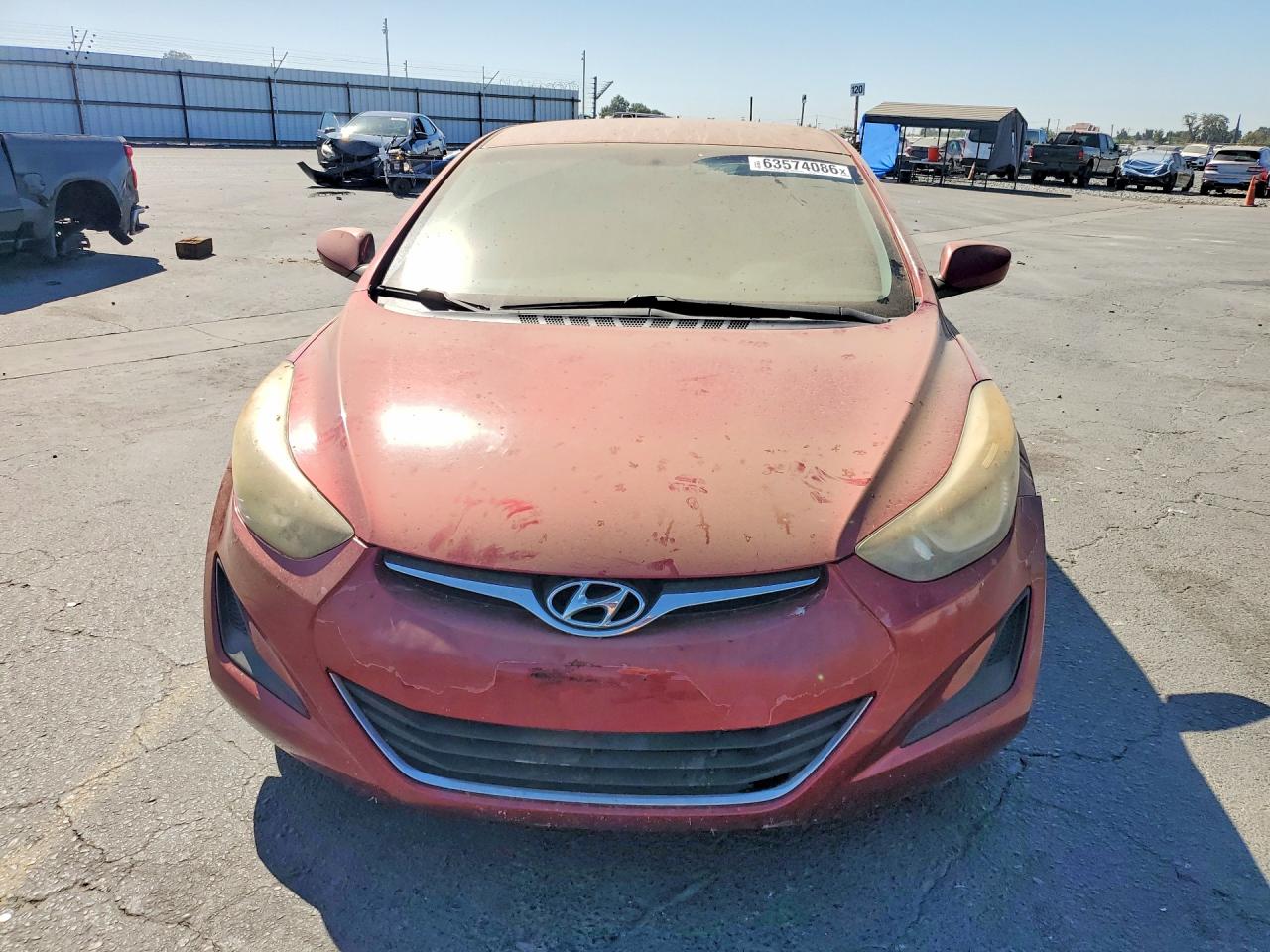 2014 Hyundai Elantra Se Red vin: 5NPDH4AE0EH544052