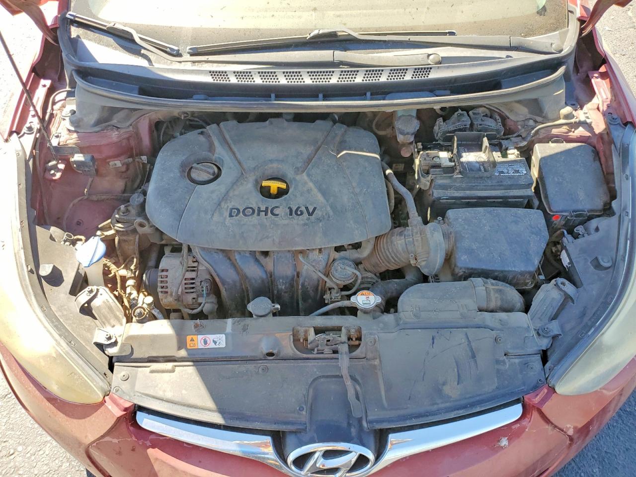 2014 Hyundai Elantra Se Red vin: 5NPDH4AE0EH544052