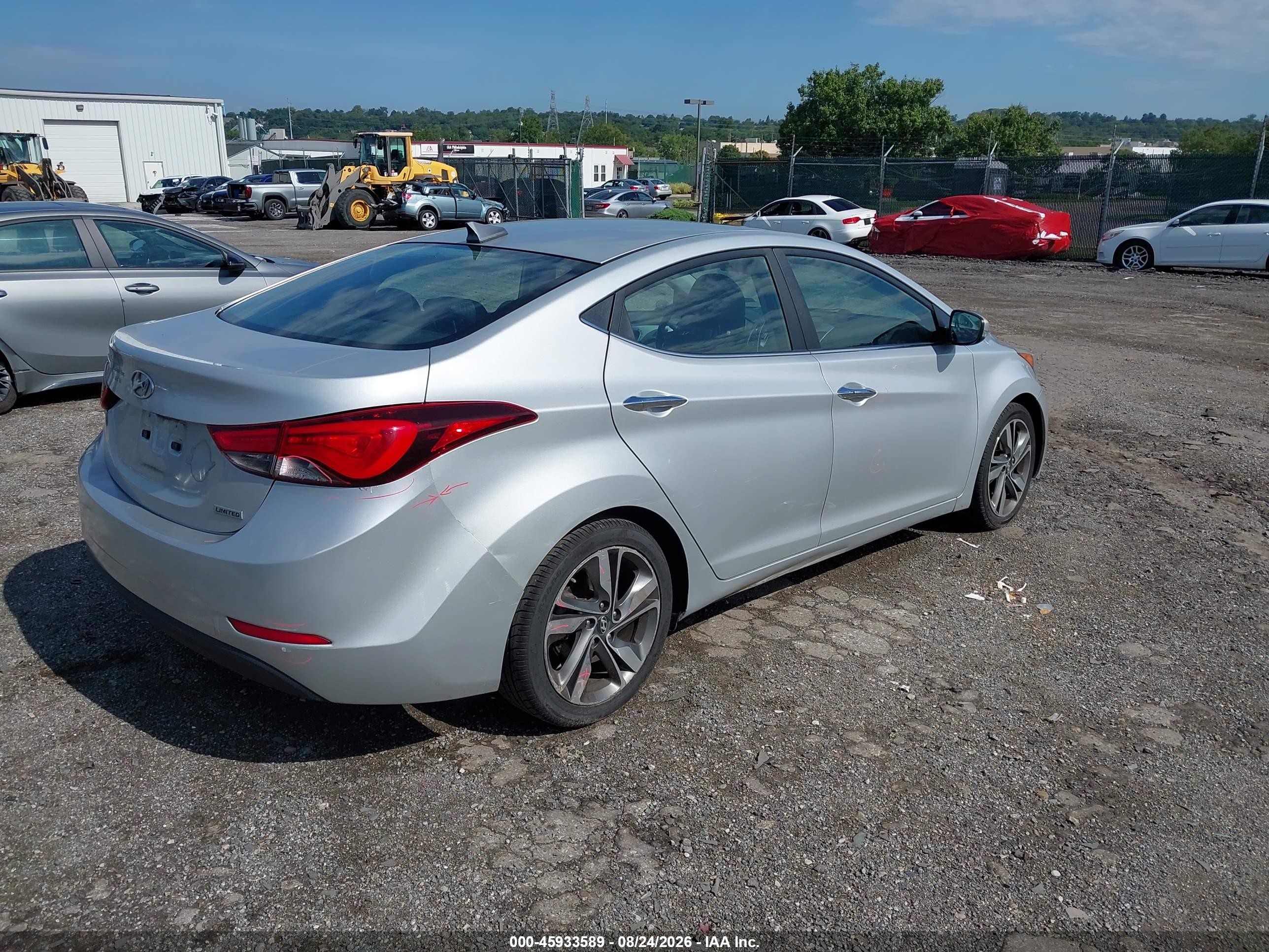 2015 Hyundai Elantra Limited Silver vin: 5NPDH4AE0FH548006