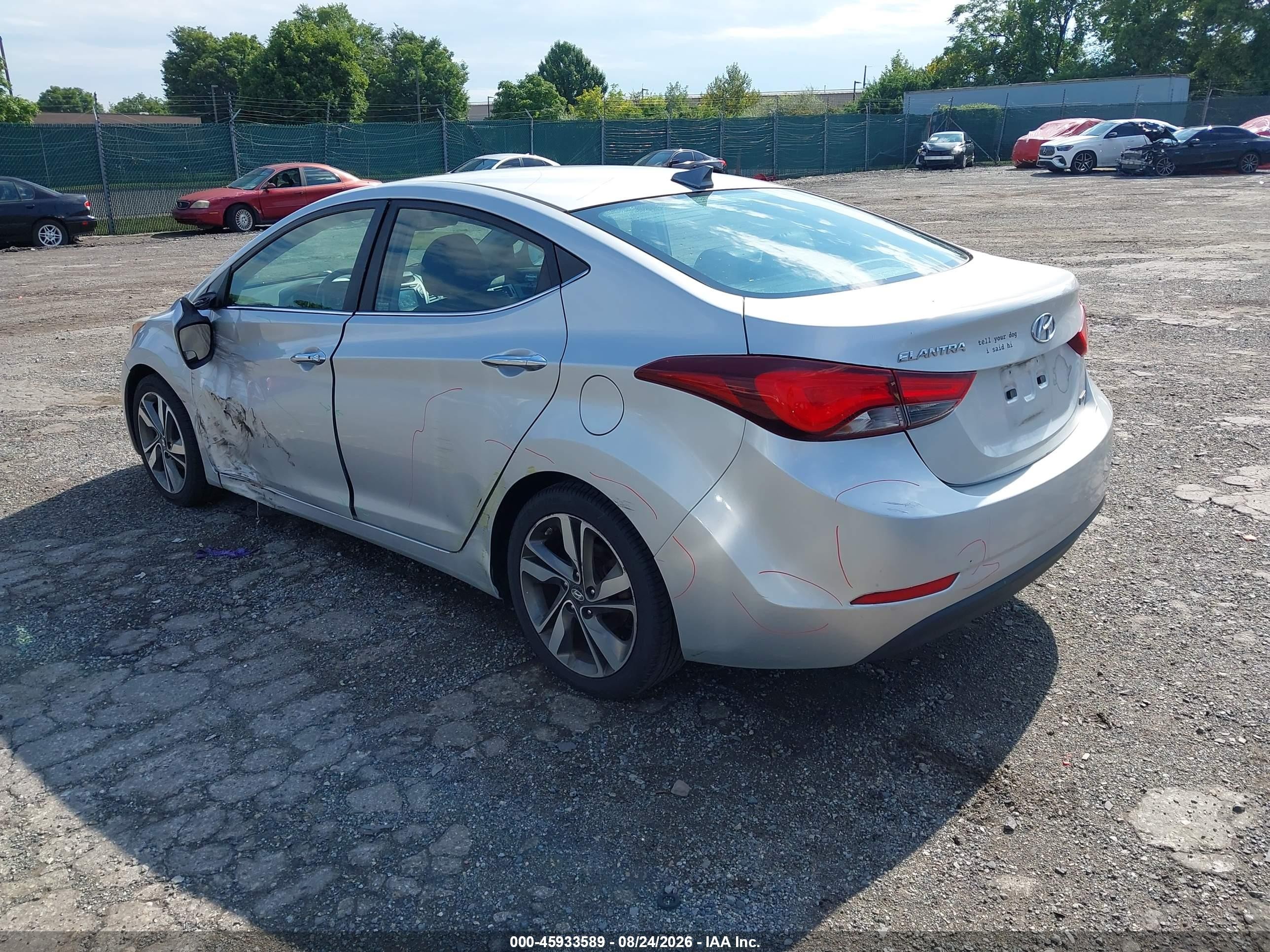 2015 Hyundai Elantra Limited Silver vin: 5NPDH4AE0FH548006