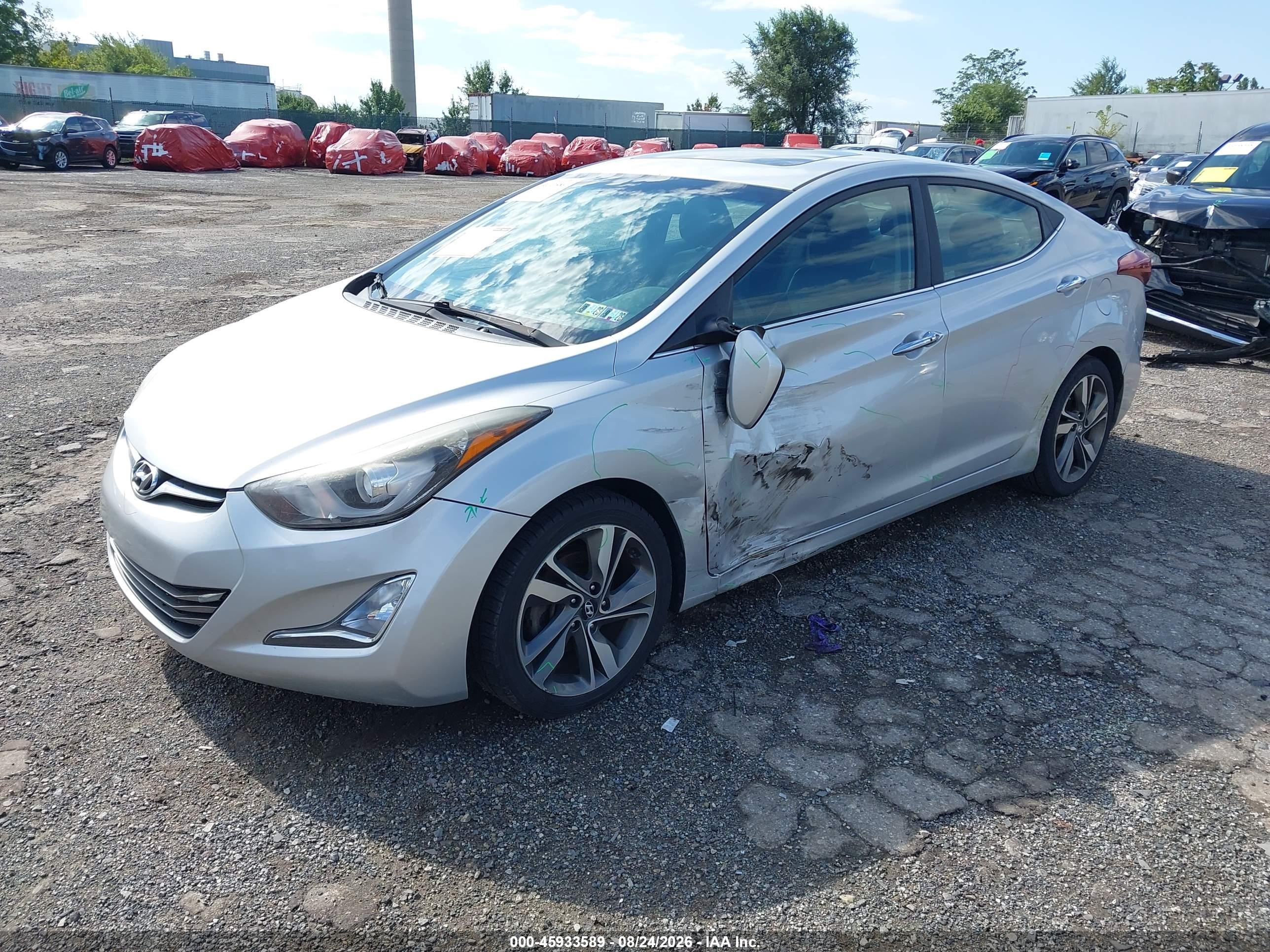 2015 Hyundai Elantra Limited Silver vin: 5NPDH4AE0FH548006