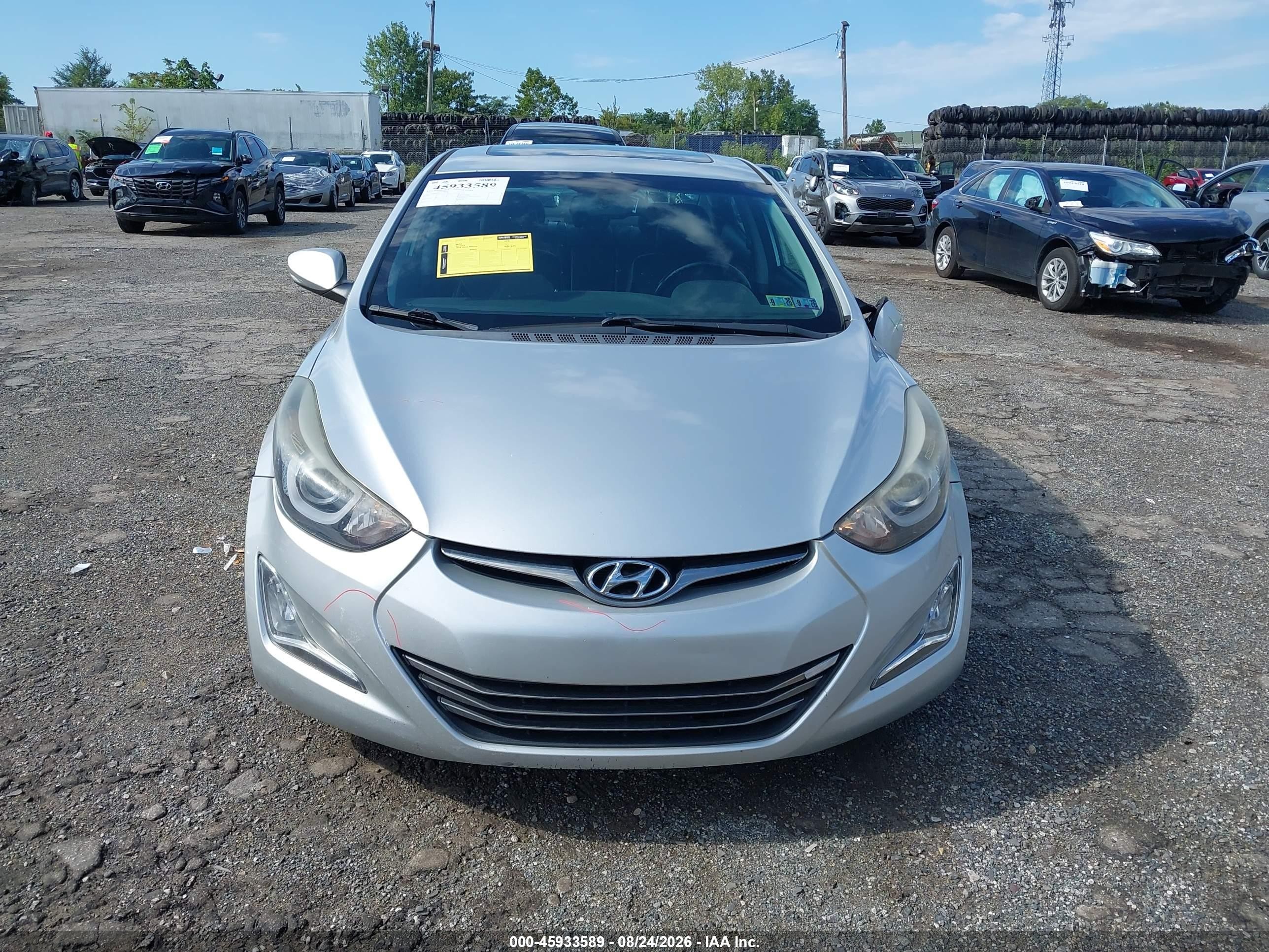 2015 Hyundai Elantra Limited Silver vin: 5NPDH4AE0FH548006