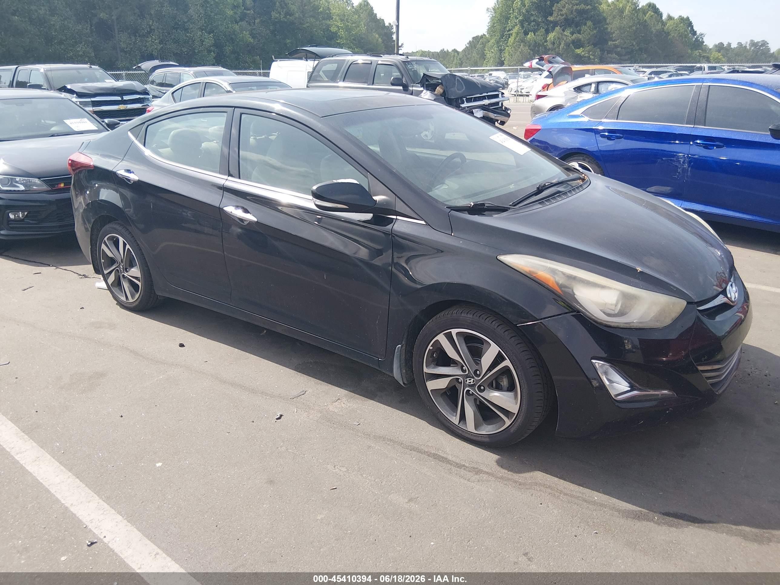 2015 Hyundai Elantra Limited Black vin: 5NPDH4AE0FH549656