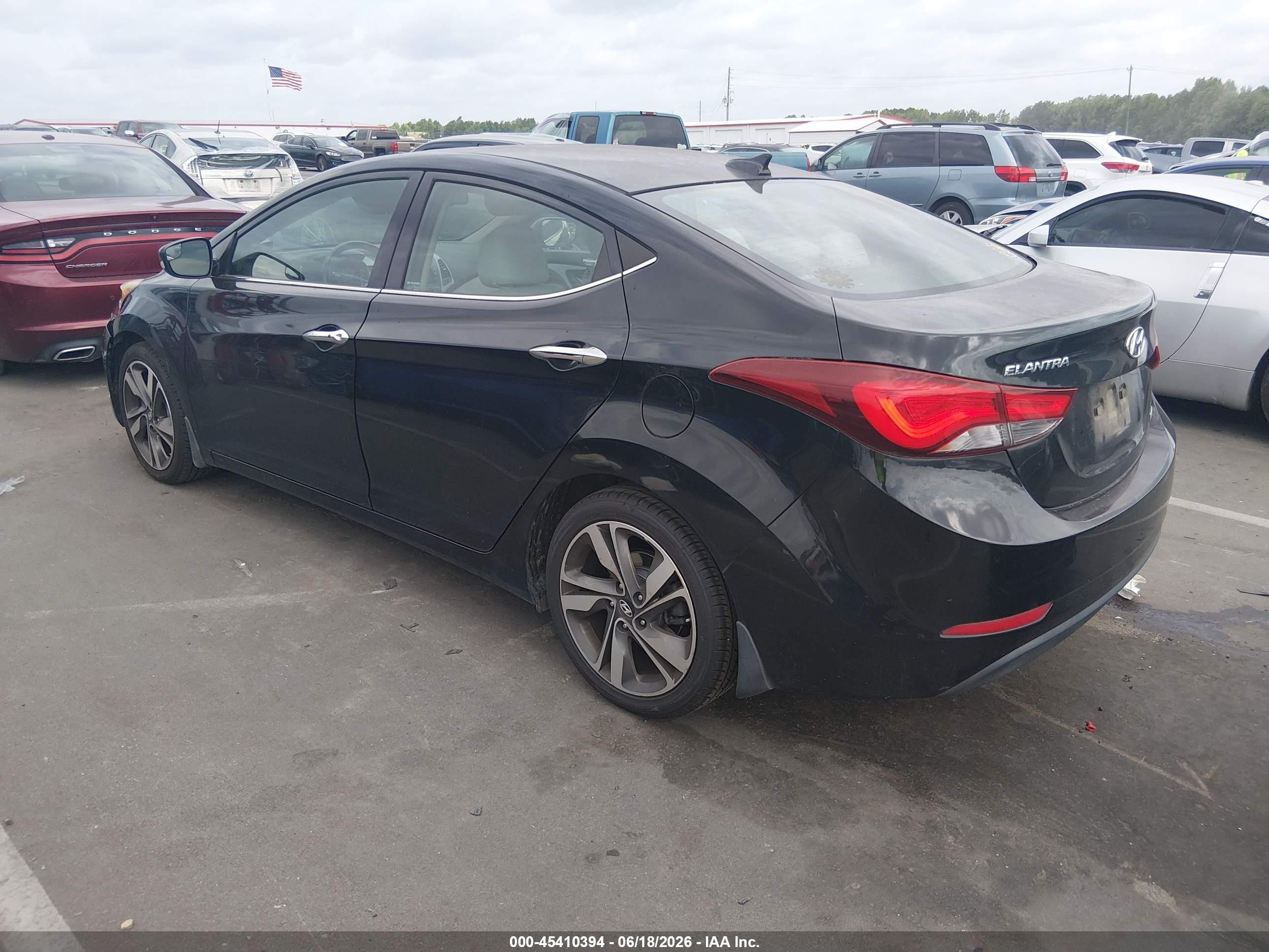 2015 Hyundai Elantra Limited Black vin: 5NPDH4AE0FH549656