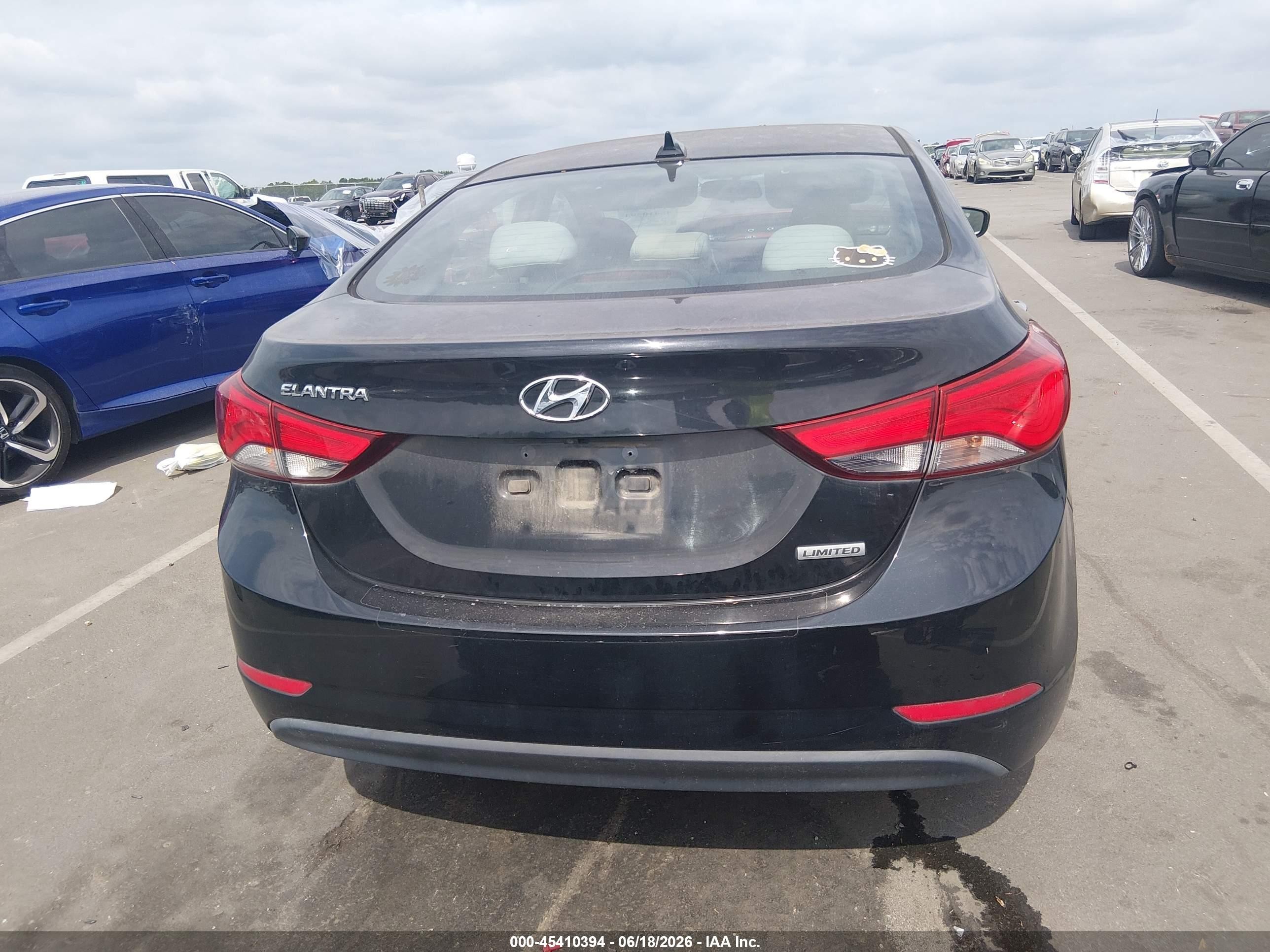 2015 Hyundai Elantra Limited Black vin: 5NPDH4AE0FH549656