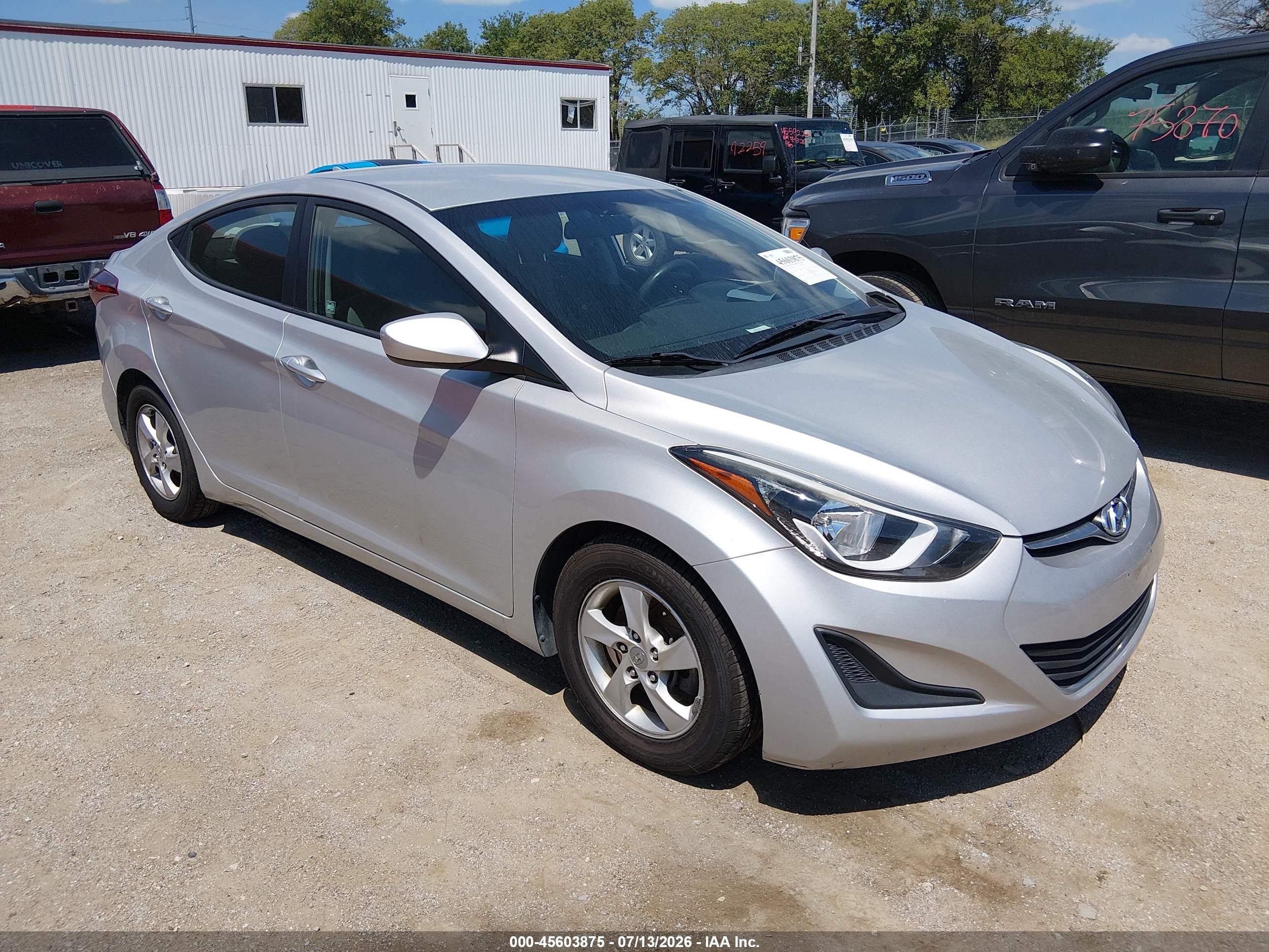 2015 Hyundai Elantra Se Silver vin: 5NPDH4AE0FH556736