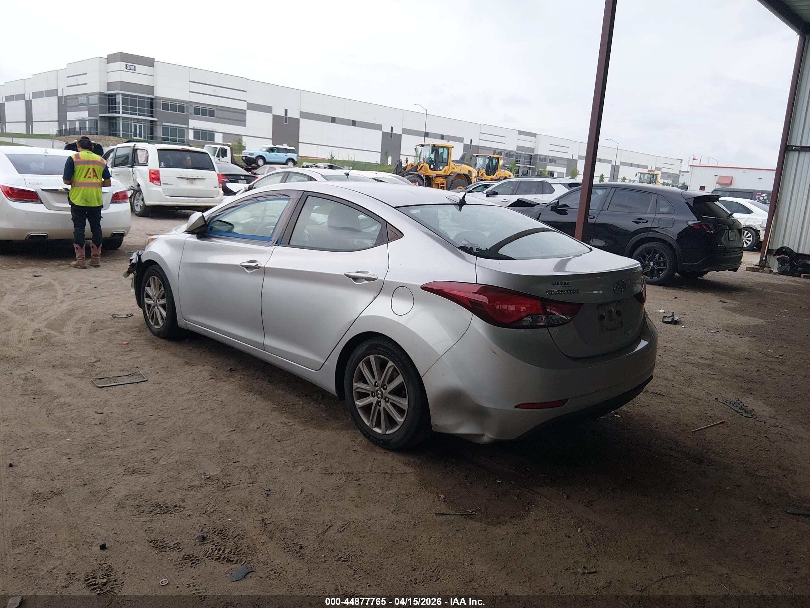 2015 Hyundai Elantra Se Silver vin: 5NPDH4AE0FH562245