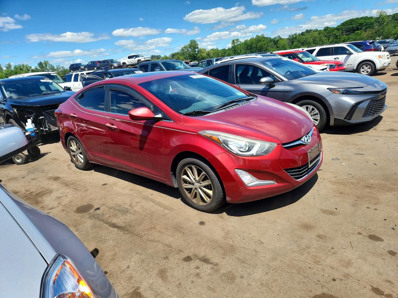 2015 Hyundai Elantra Se Red vin: 5NPDH4AE0FH566666