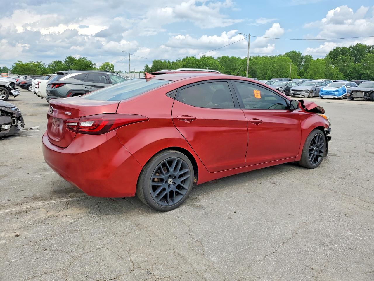 2015 Hyundai Elantra Se Red vin: 5NPDH4AE0FH567994