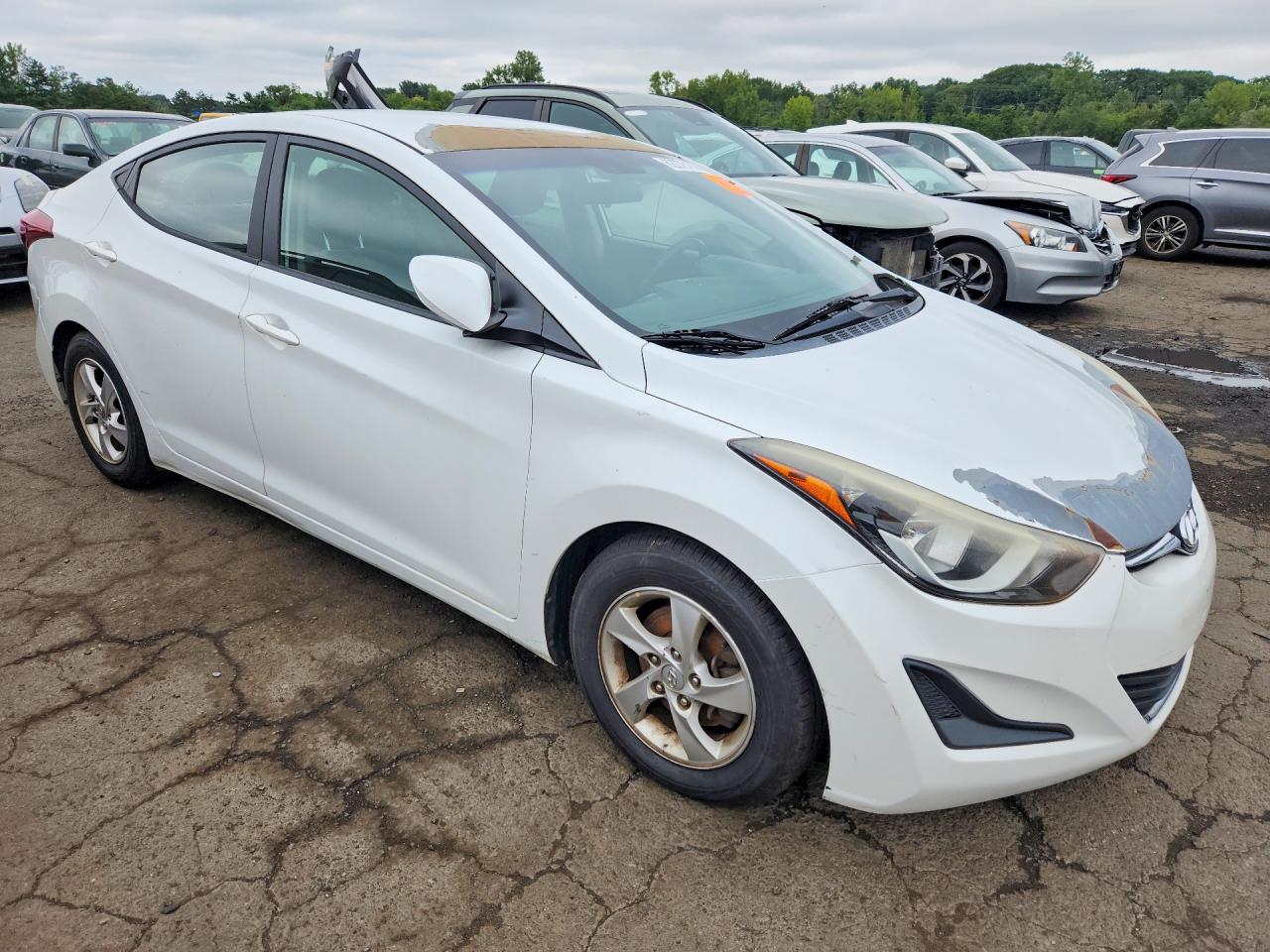 2015 Hyundai Elantra Se White vin: 5NPDH4AE0FH569650
