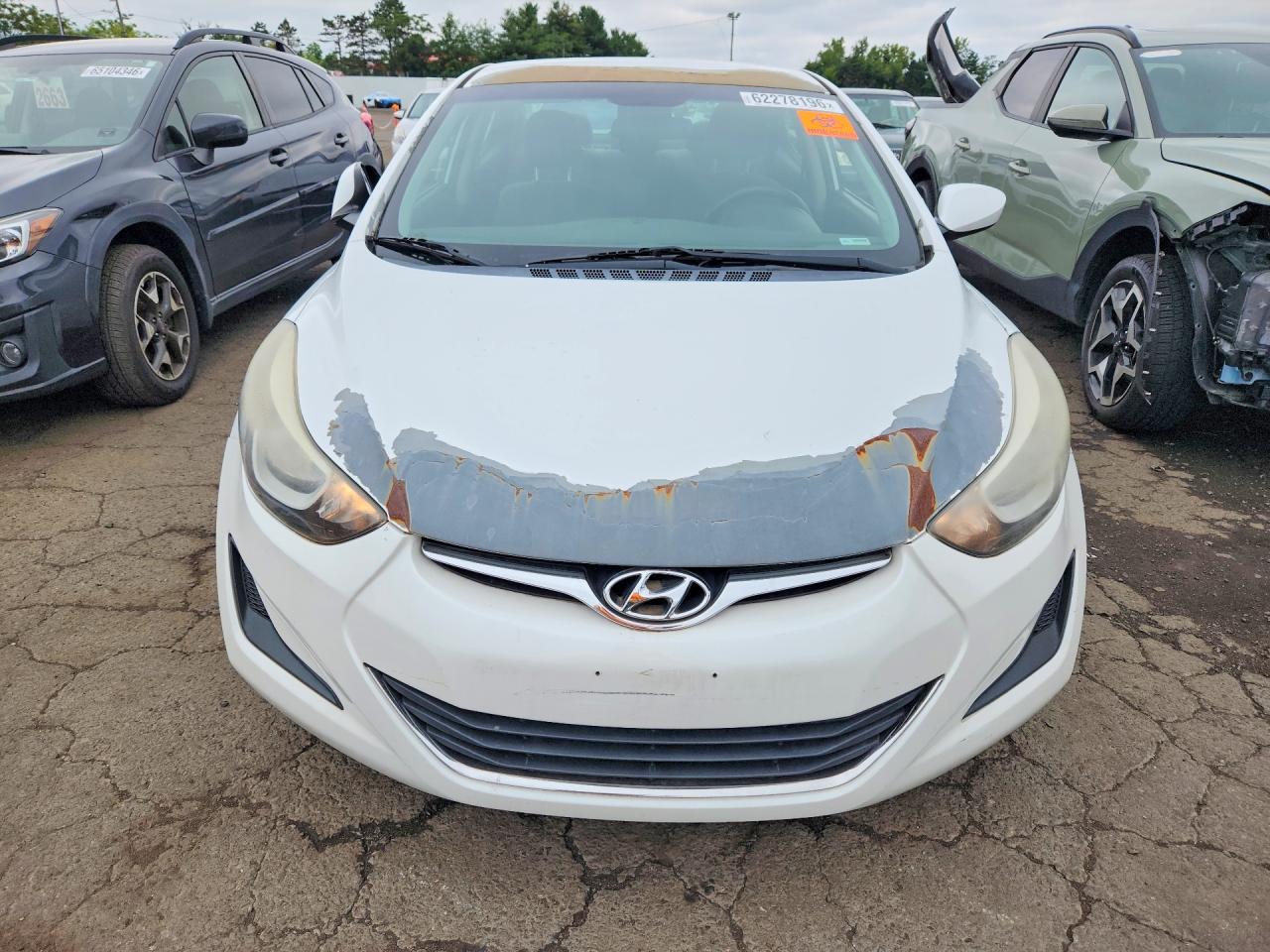 2015 Hyundai Elantra Se White vin: 5NPDH4AE0FH569650