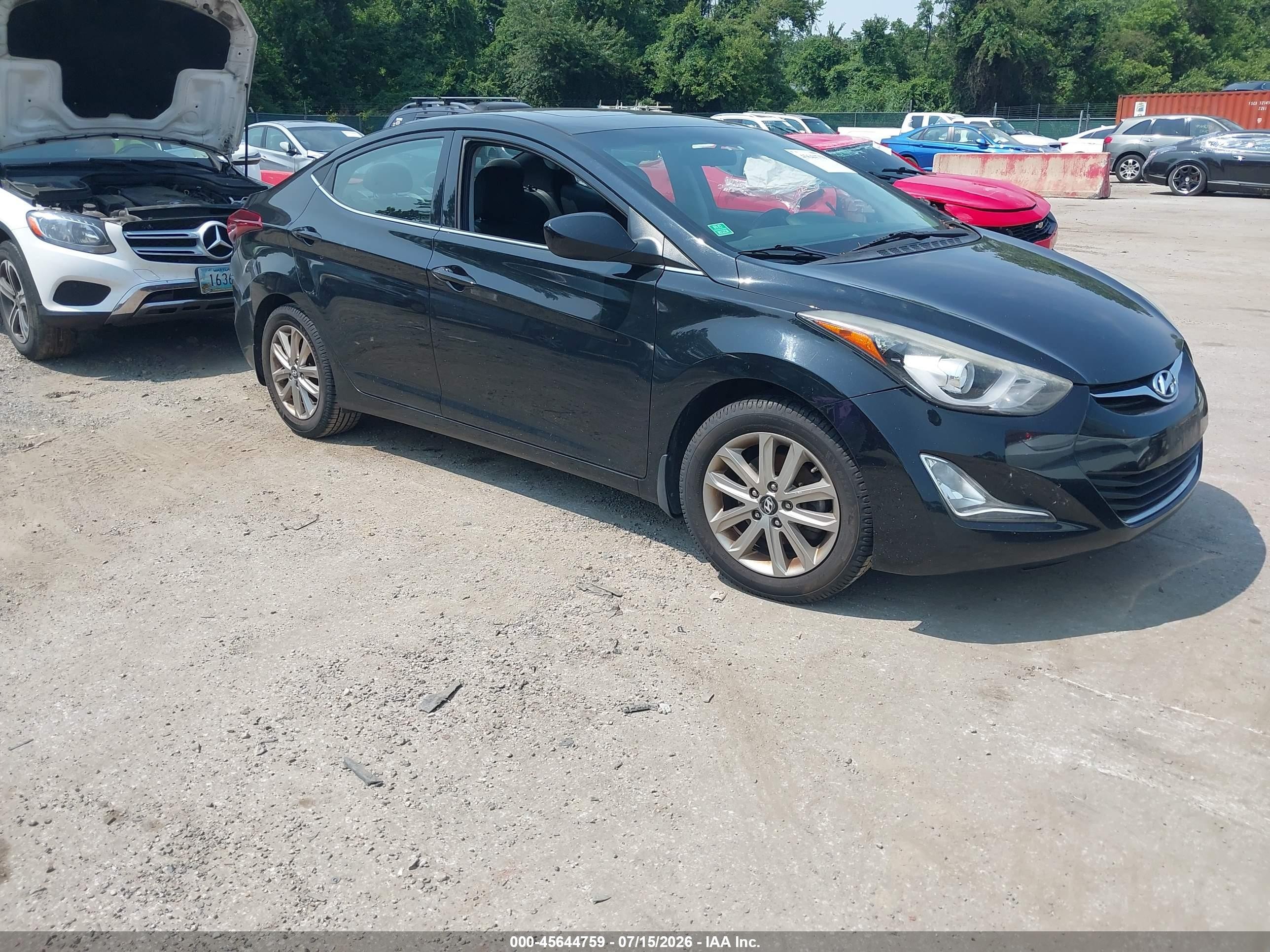 2015 Hyundai Elantra Se Черный vin: 5NPDH4AE0FH571656