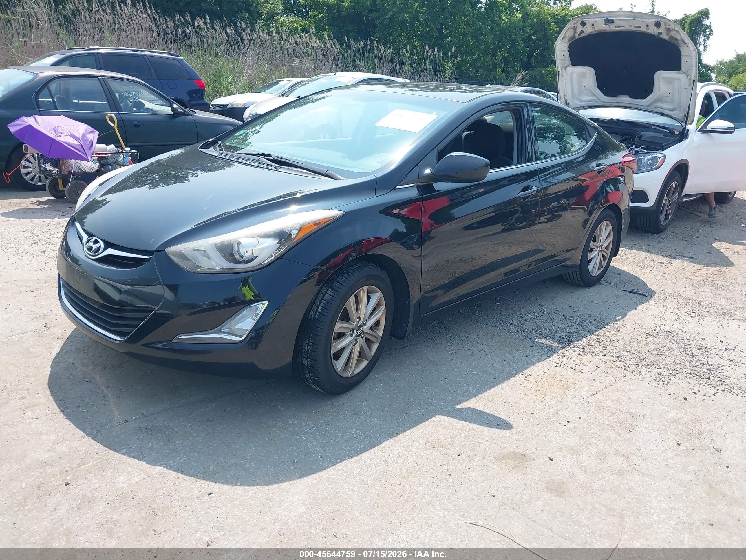 2015 Hyundai Elantra Se Black vin: 5NPDH4AE0FH571656