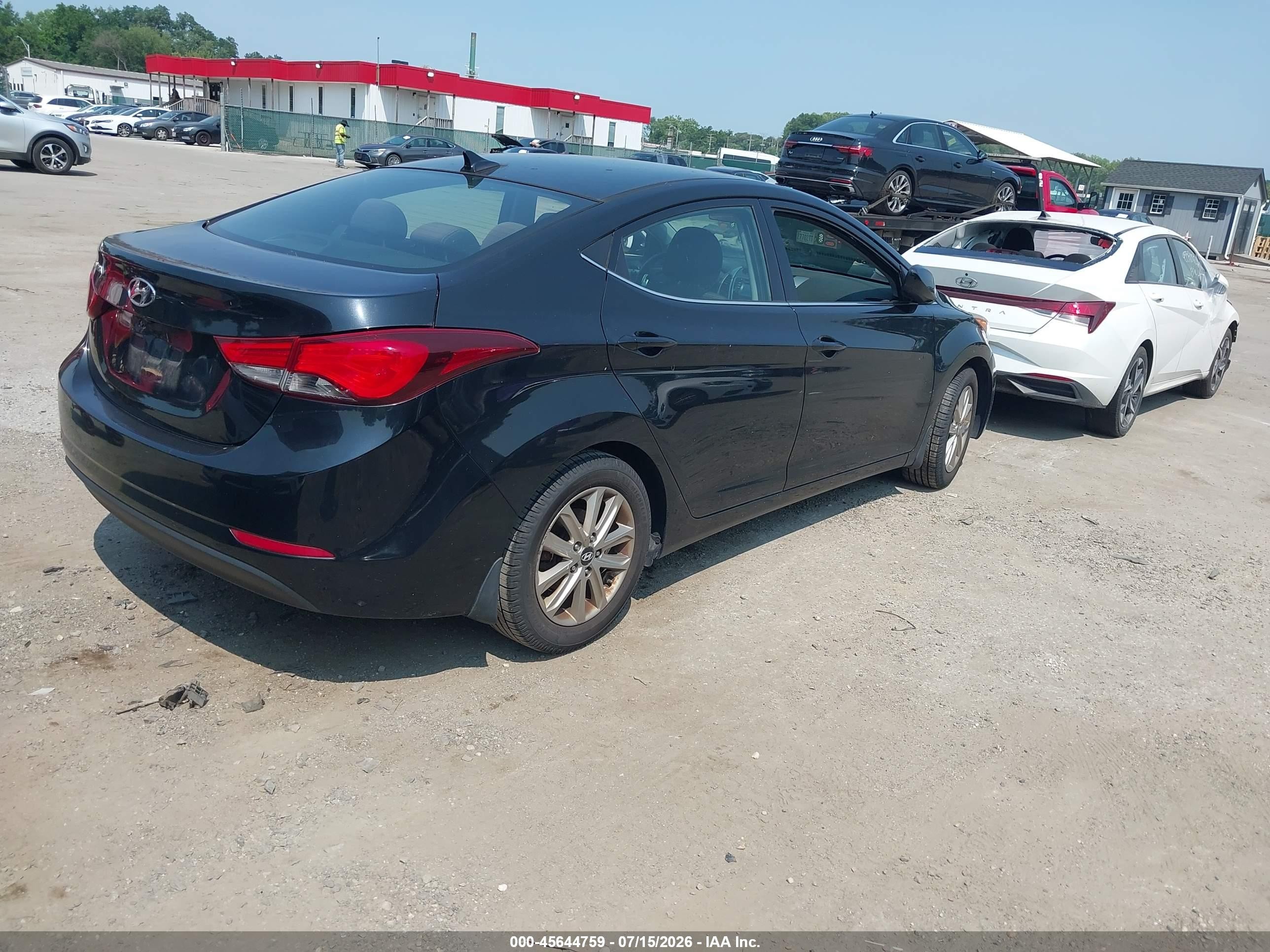 2015 Hyundai Elantra Se Black vin: 5NPDH4AE0FH571656