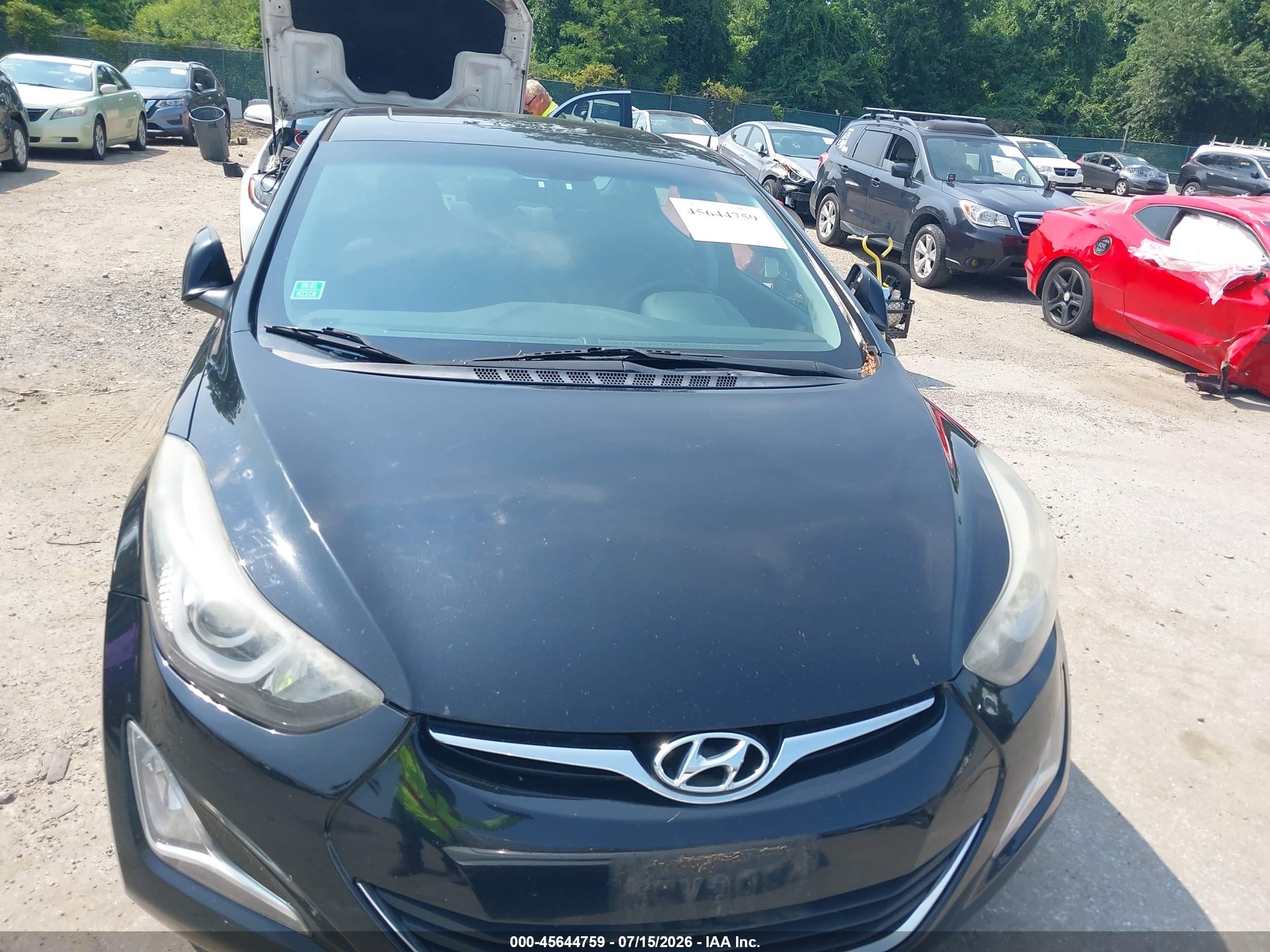 2015 Hyundai Elantra Se Black vin: 5NPDH4AE0FH571656