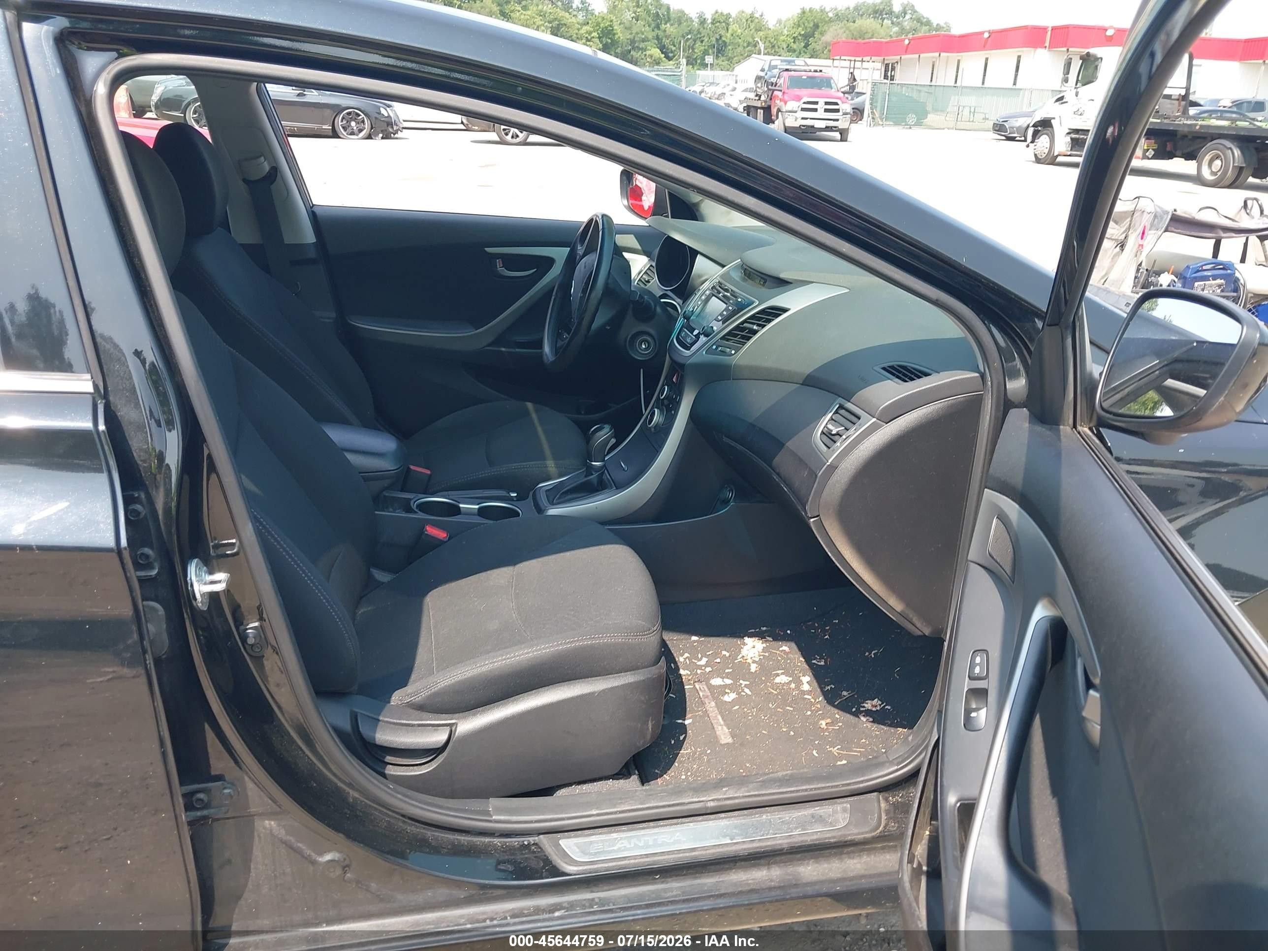 2015 Hyundai Elantra Se Black vin: 5NPDH4AE0FH571656