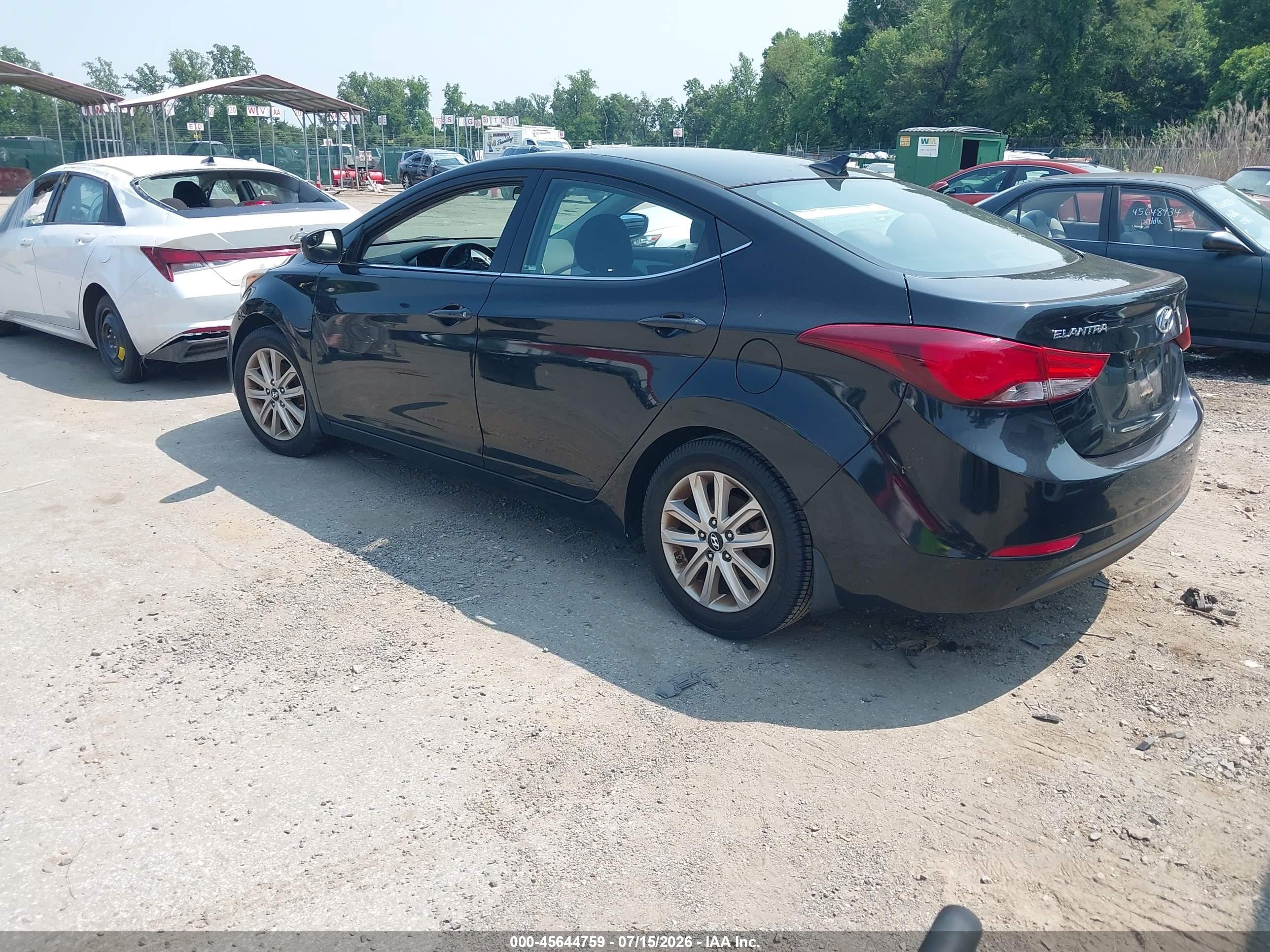 2015 Hyundai Elantra Se Black vin: 5NPDH4AE0FH571656