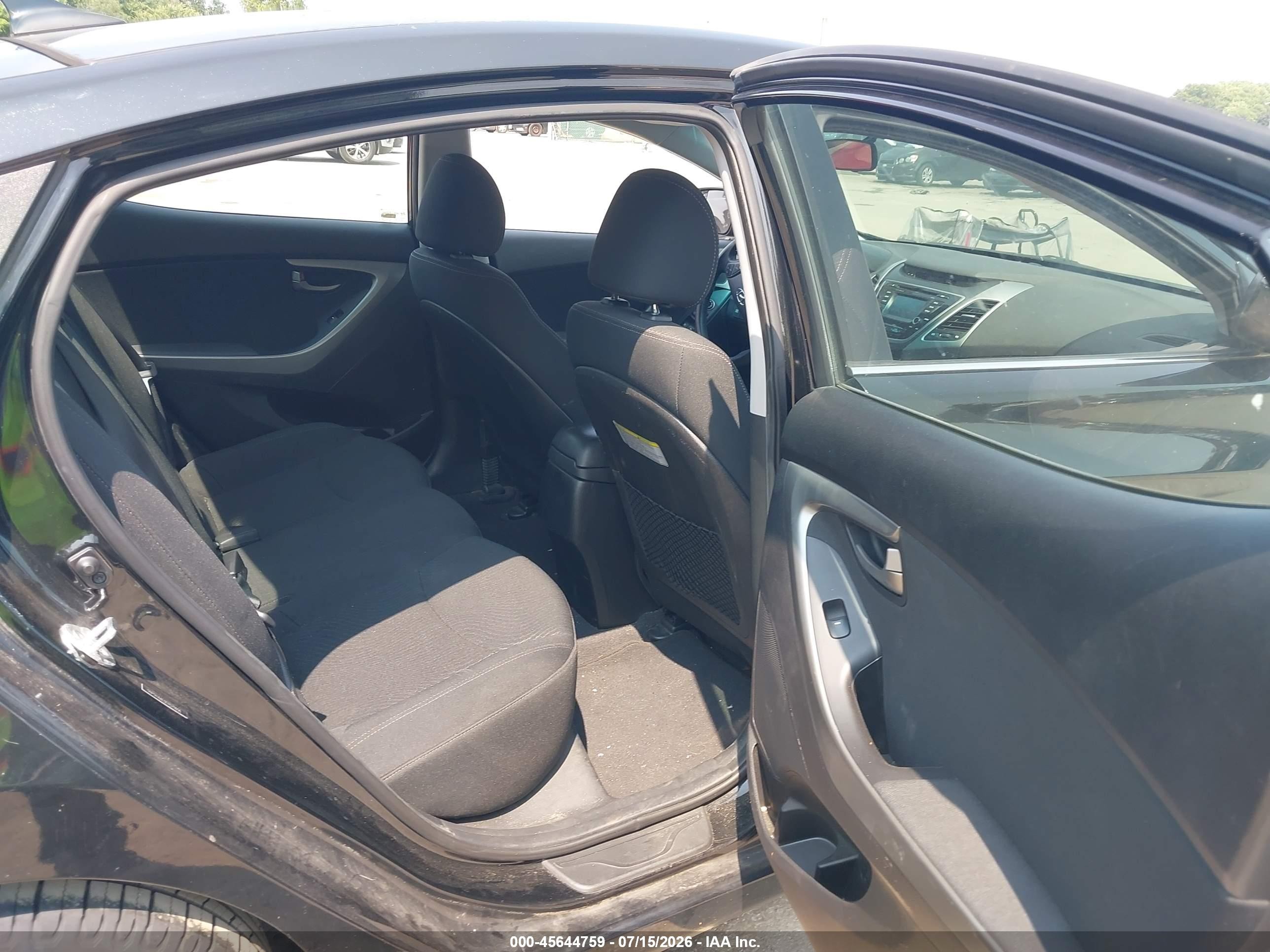 2015 Hyundai Elantra Se Black vin: 5NPDH4AE0FH571656