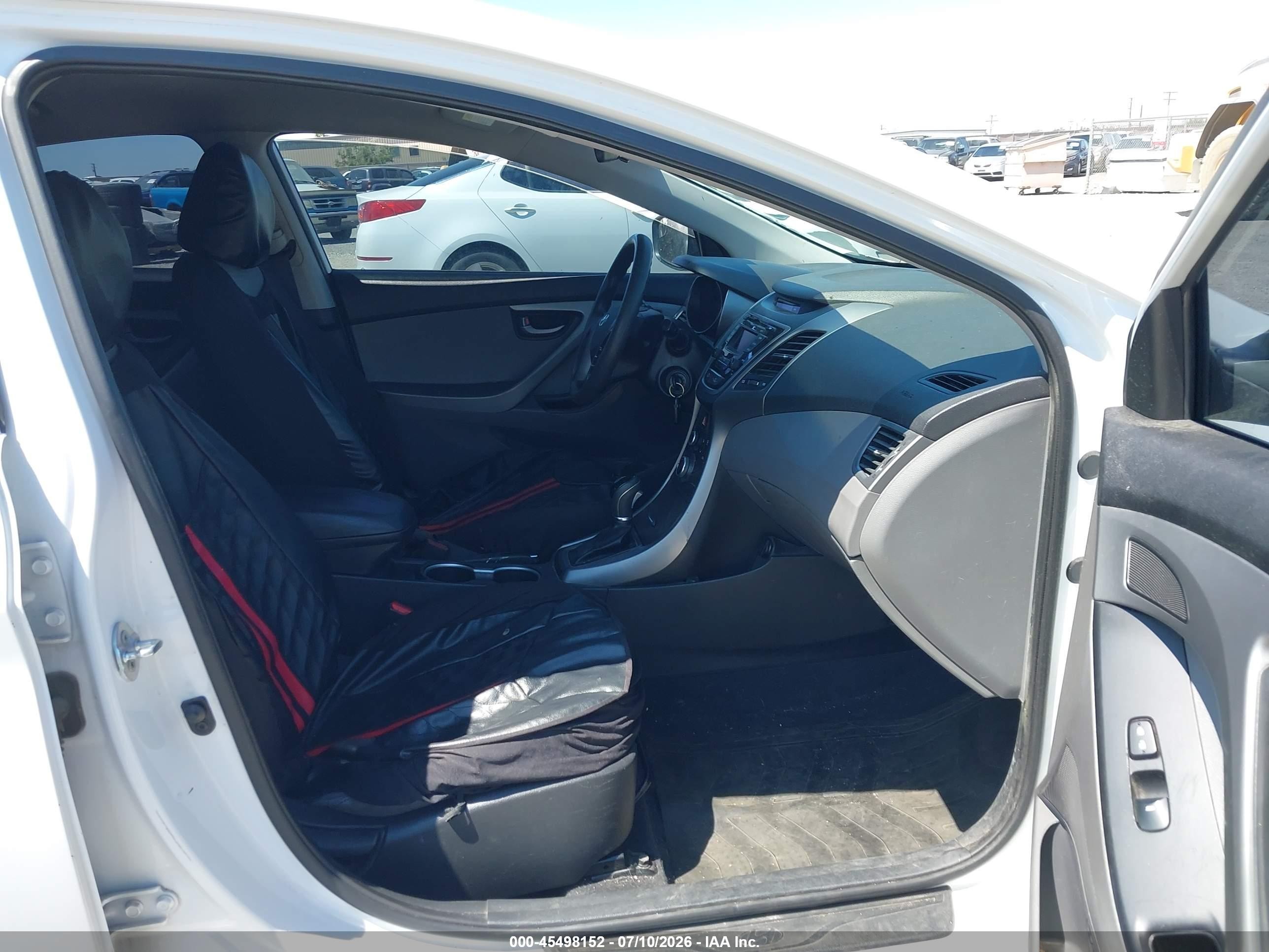 2015 Hyundai Elantra Se White vin: 5NPDH4AE0FH574542