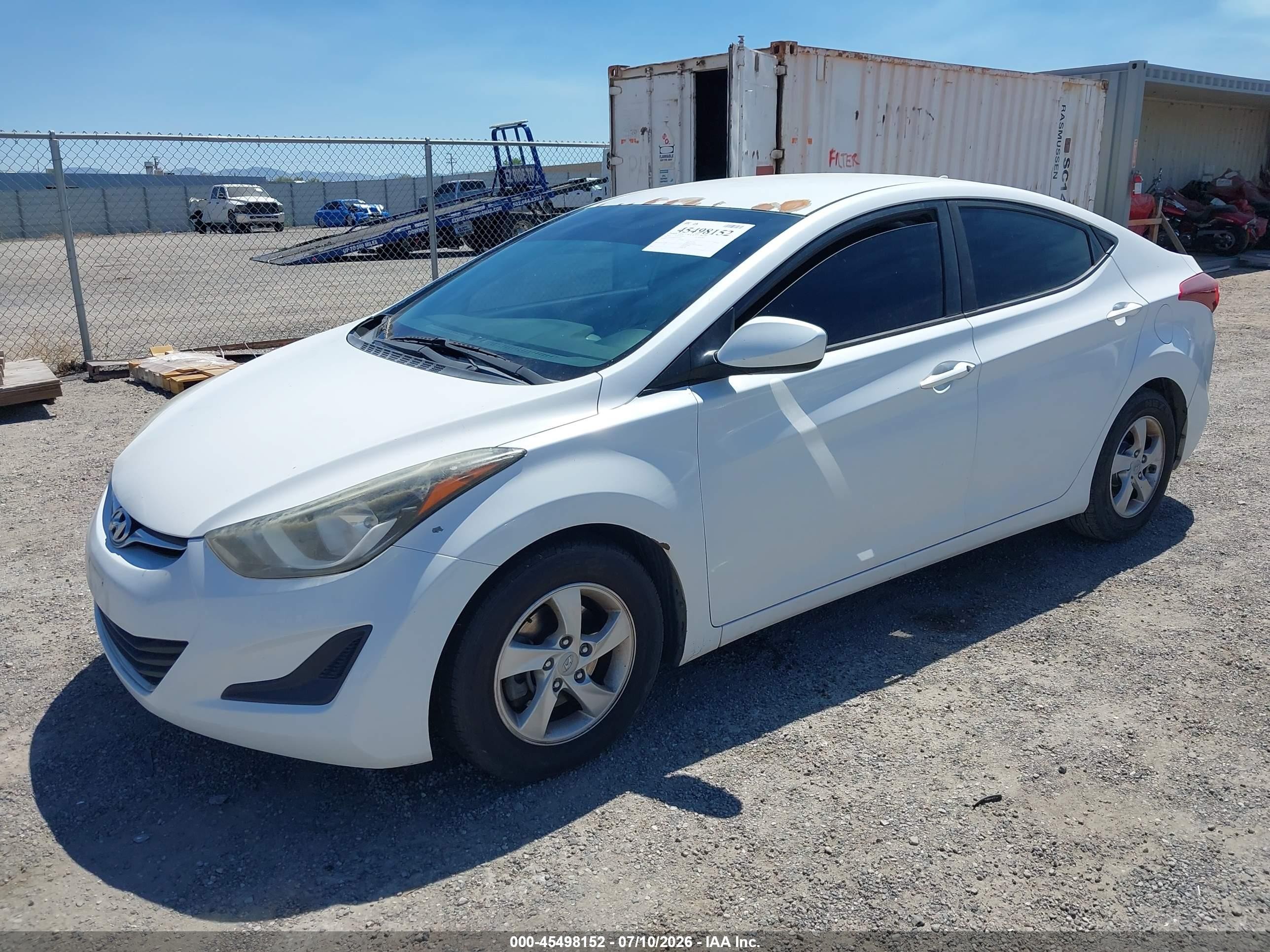 2015 Hyundai Elantra Se White vin: 5NPDH4AE0FH574542