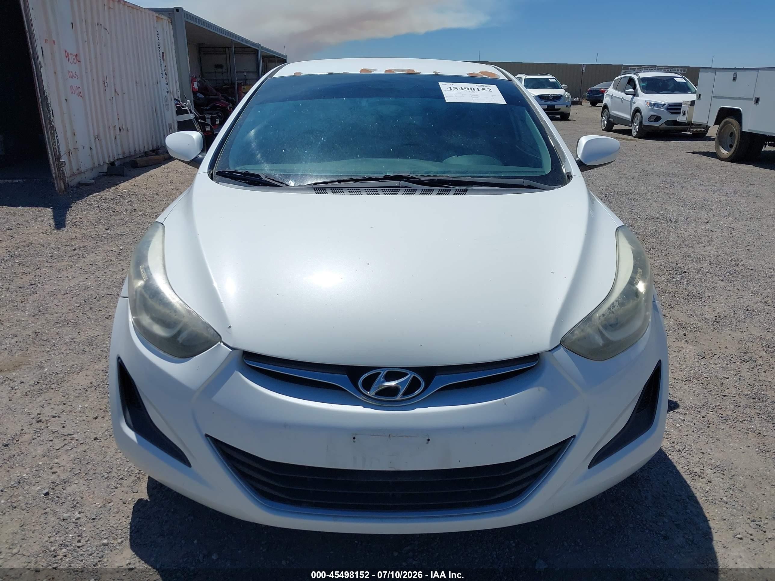 2015 Hyundai Elantra Se White vin: 5NPDH4AE0FH574542