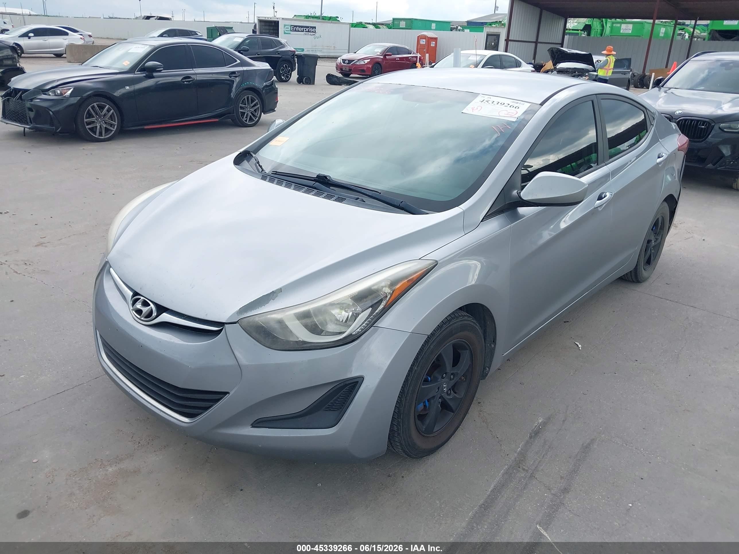 2015 Hyundai Elantra Se Silver vin: 5NPDH4AE0FH577103