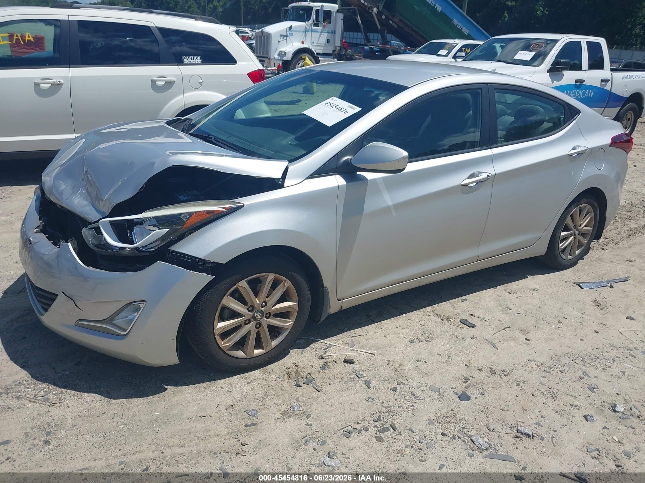 2015 Hyundai Elantra Se Gray vin: 5NPDH4AE0FH589428