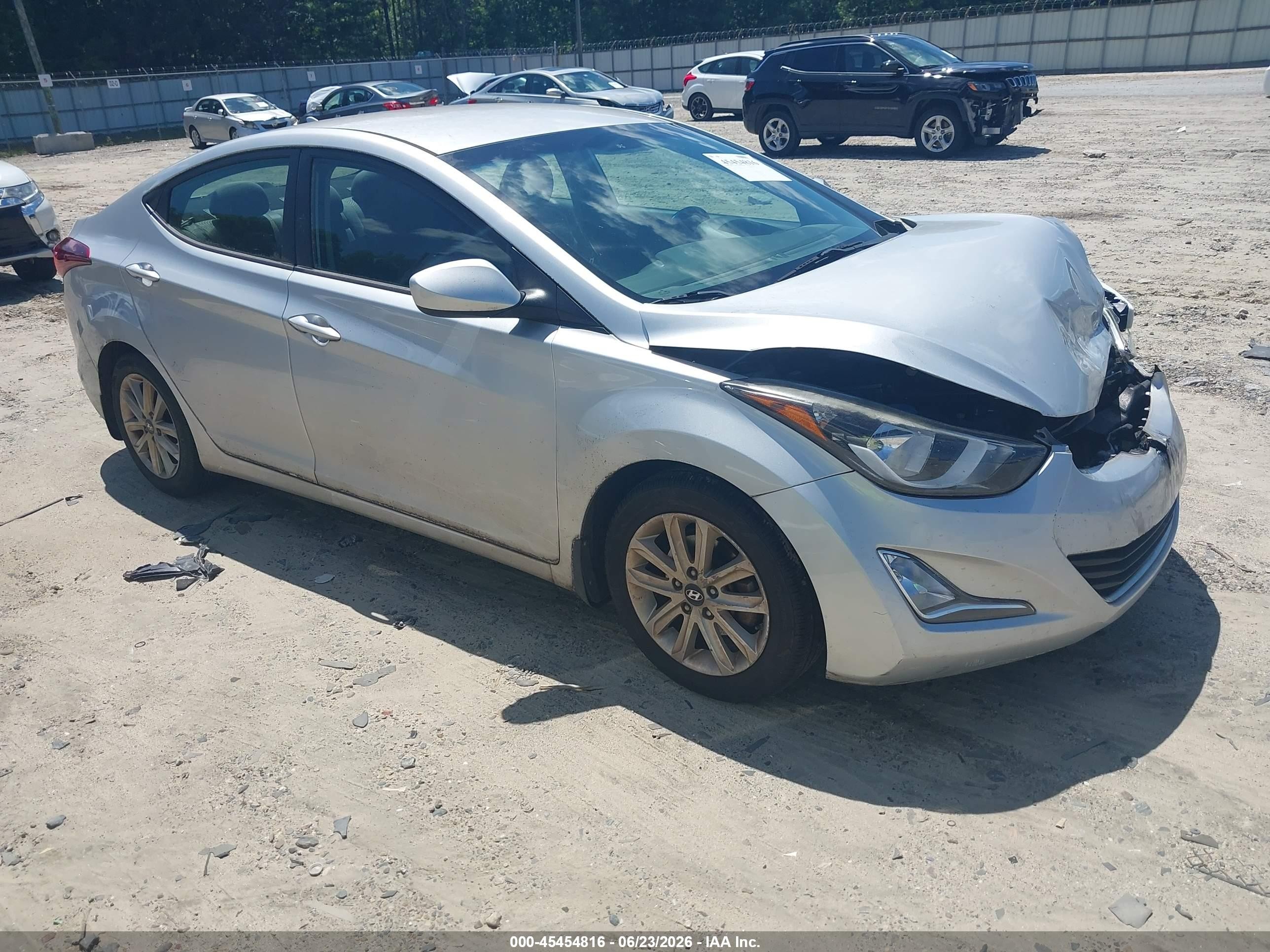 2015 Hyundai Elantra Se Gray vin: 5NPDH4AE0FH589428