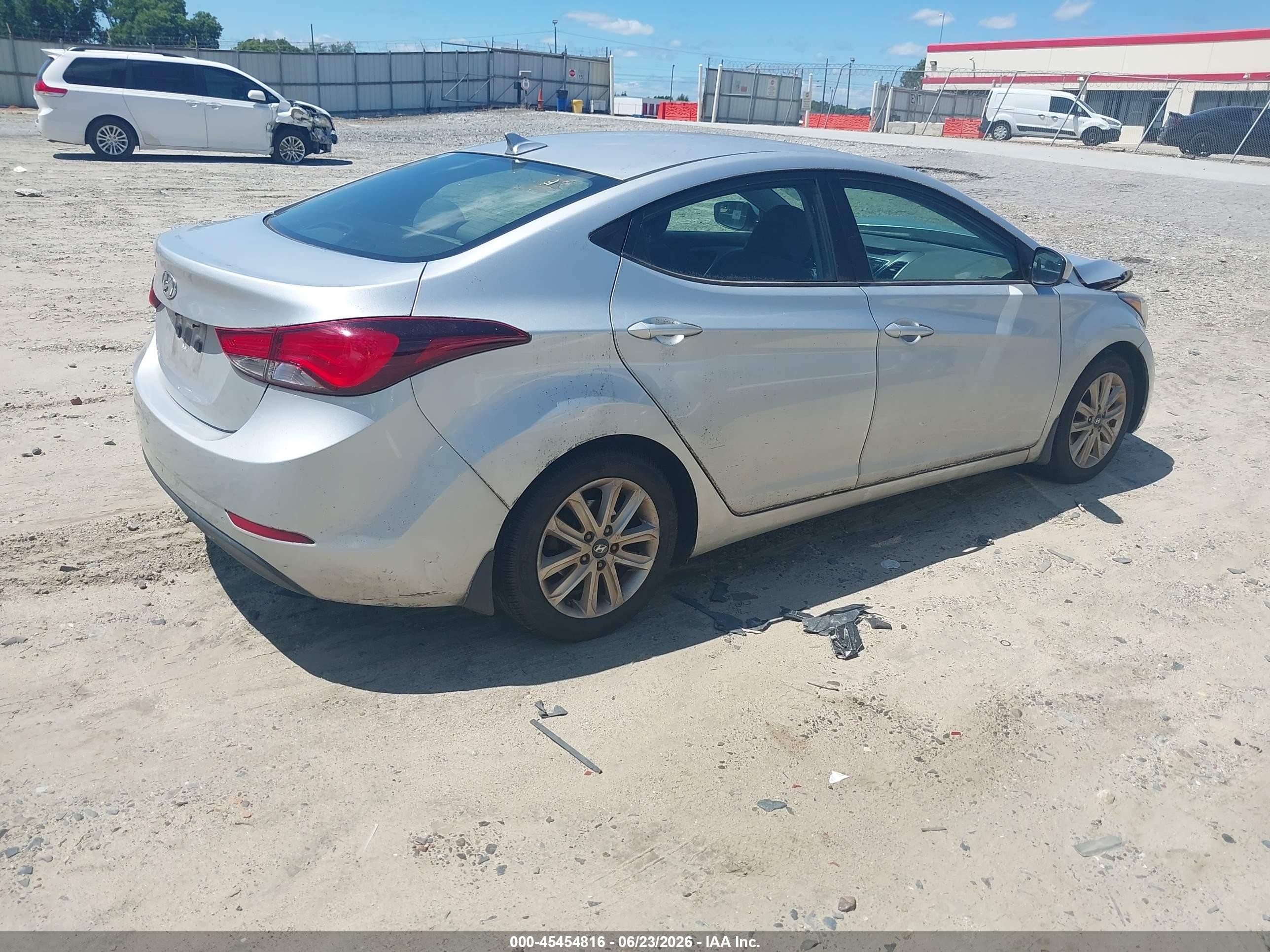 2015 Hyundai Elantra Se Gray vin: 5NPDH4AE0FH589428