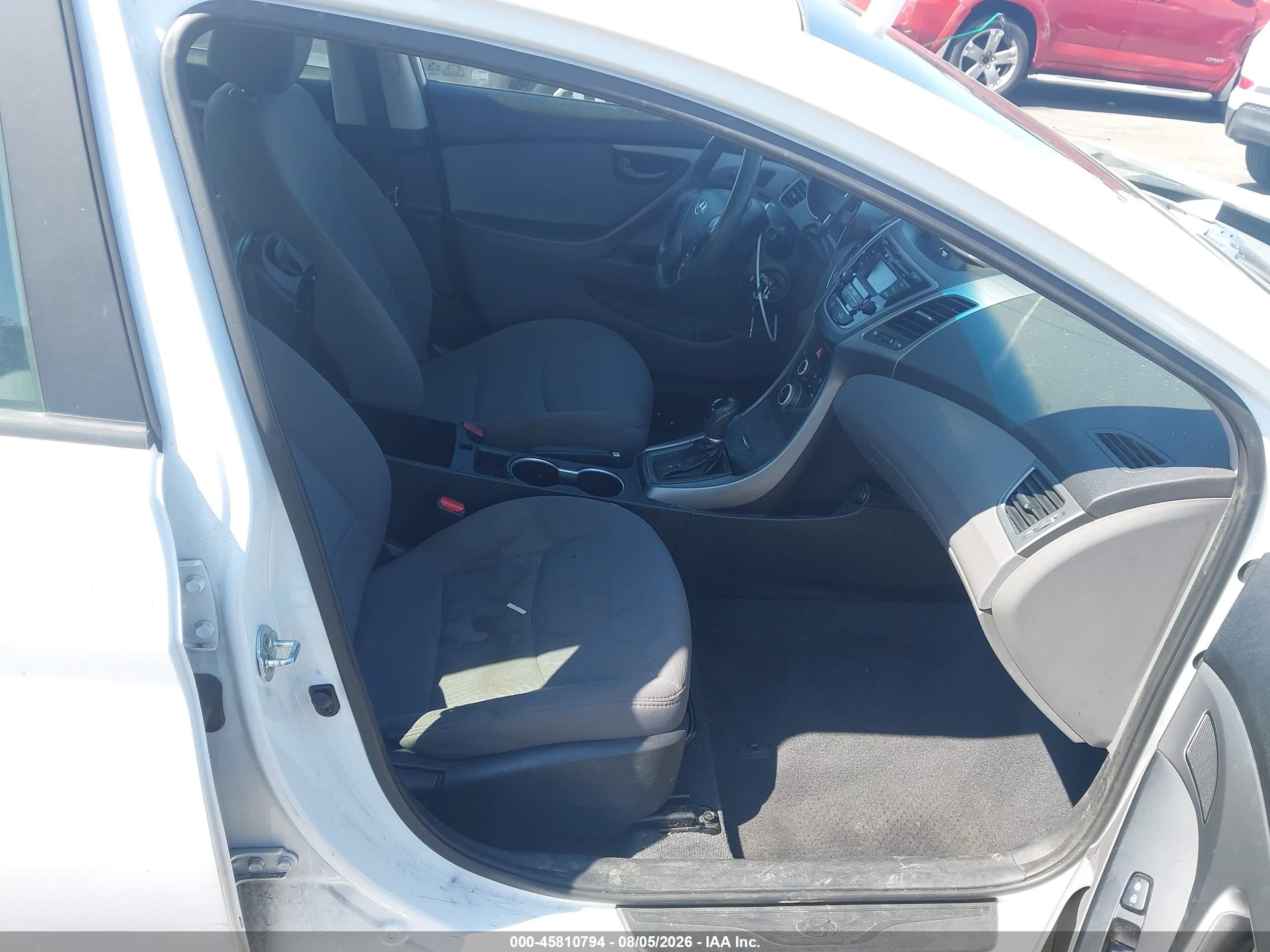 2015 Hyundai Elantra Se White vin: 5NPDH4AE0FH593737