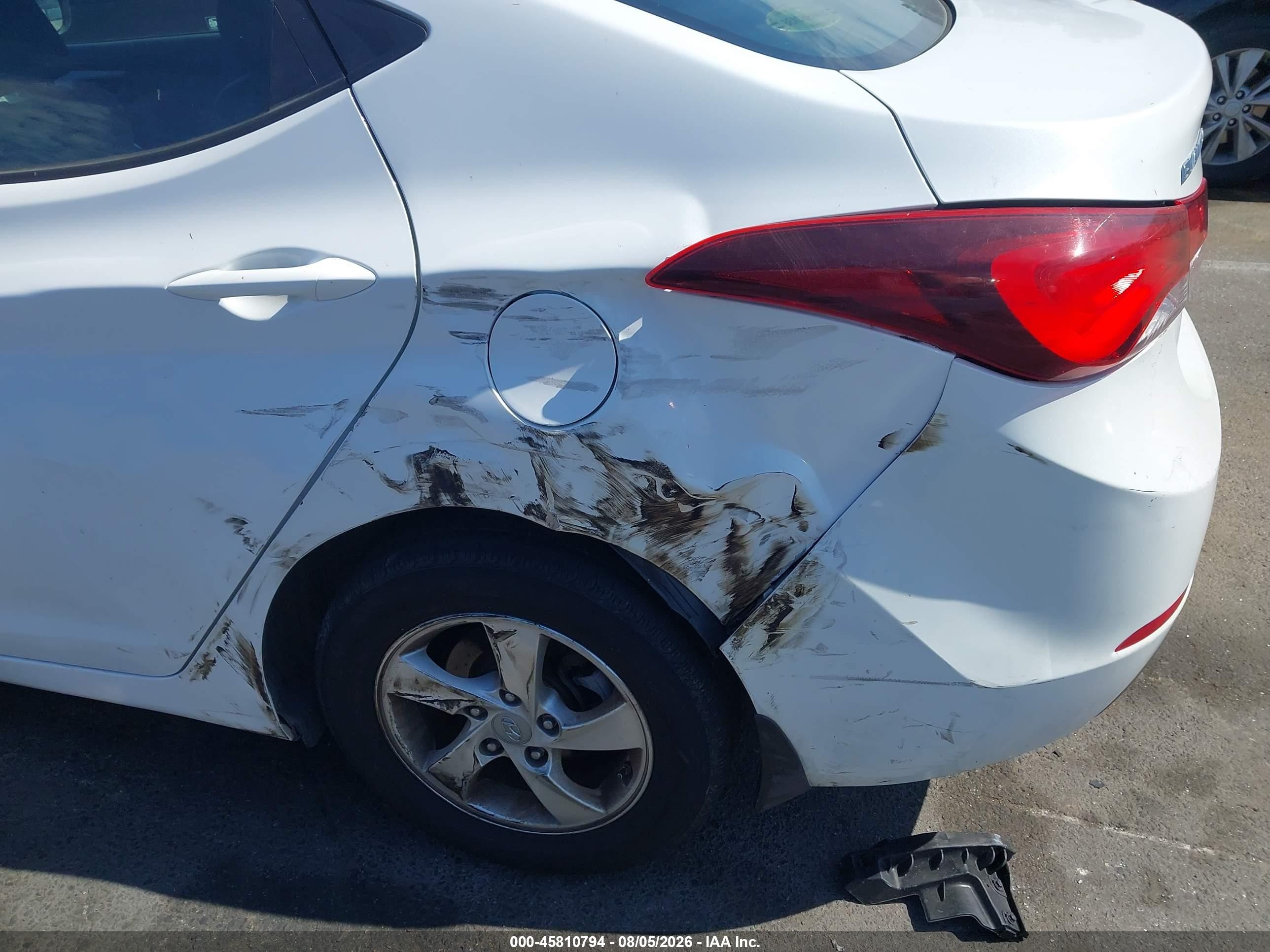 2015 Hyundai Elantra Se White vin: 5NPDH4AE0FH593737